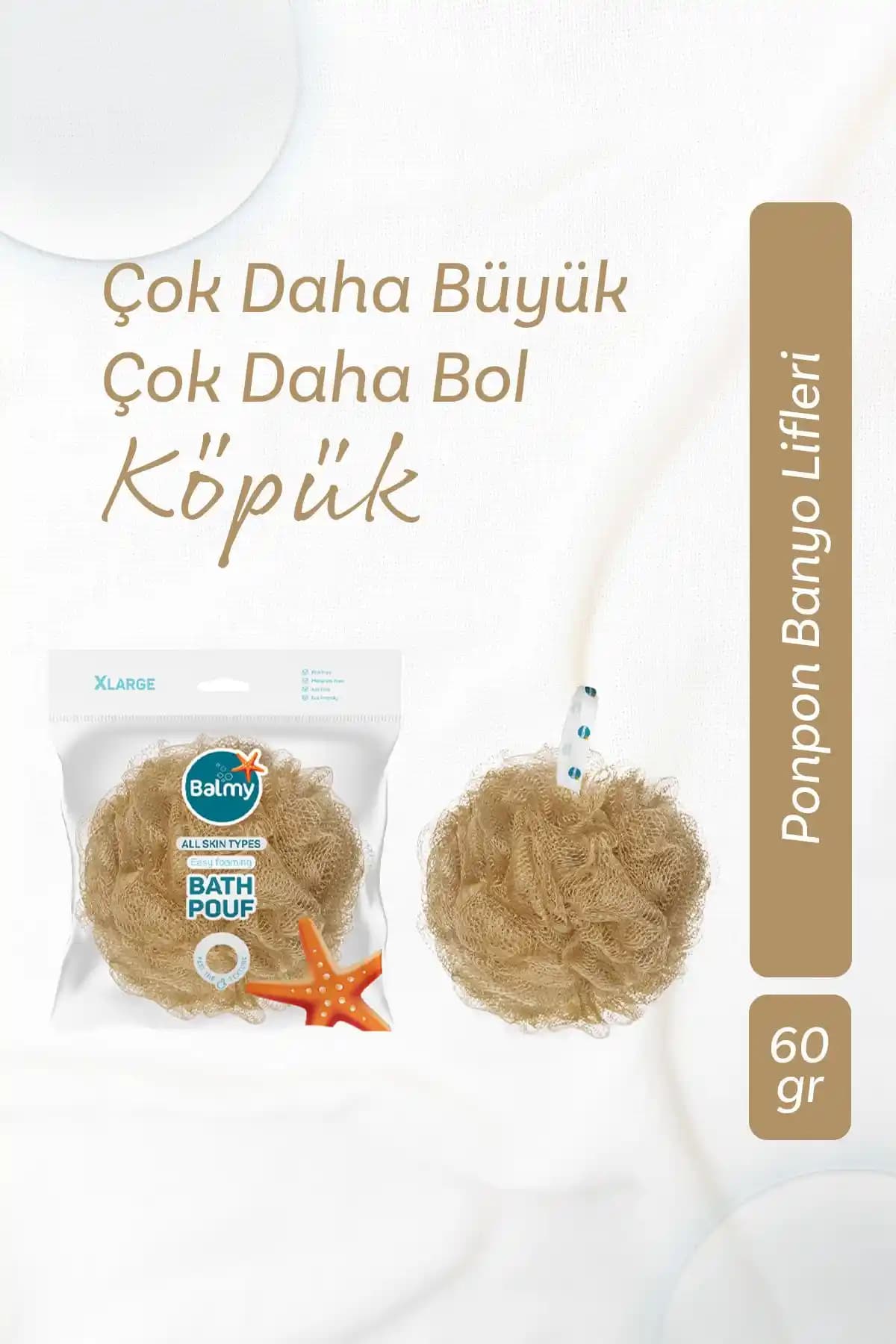 Balmy Banyo Lifi X Large Gold: Çevre Dostu, Dayanıklı ve Hassas Ciltler İçin Uygun Temizlik Lifleri