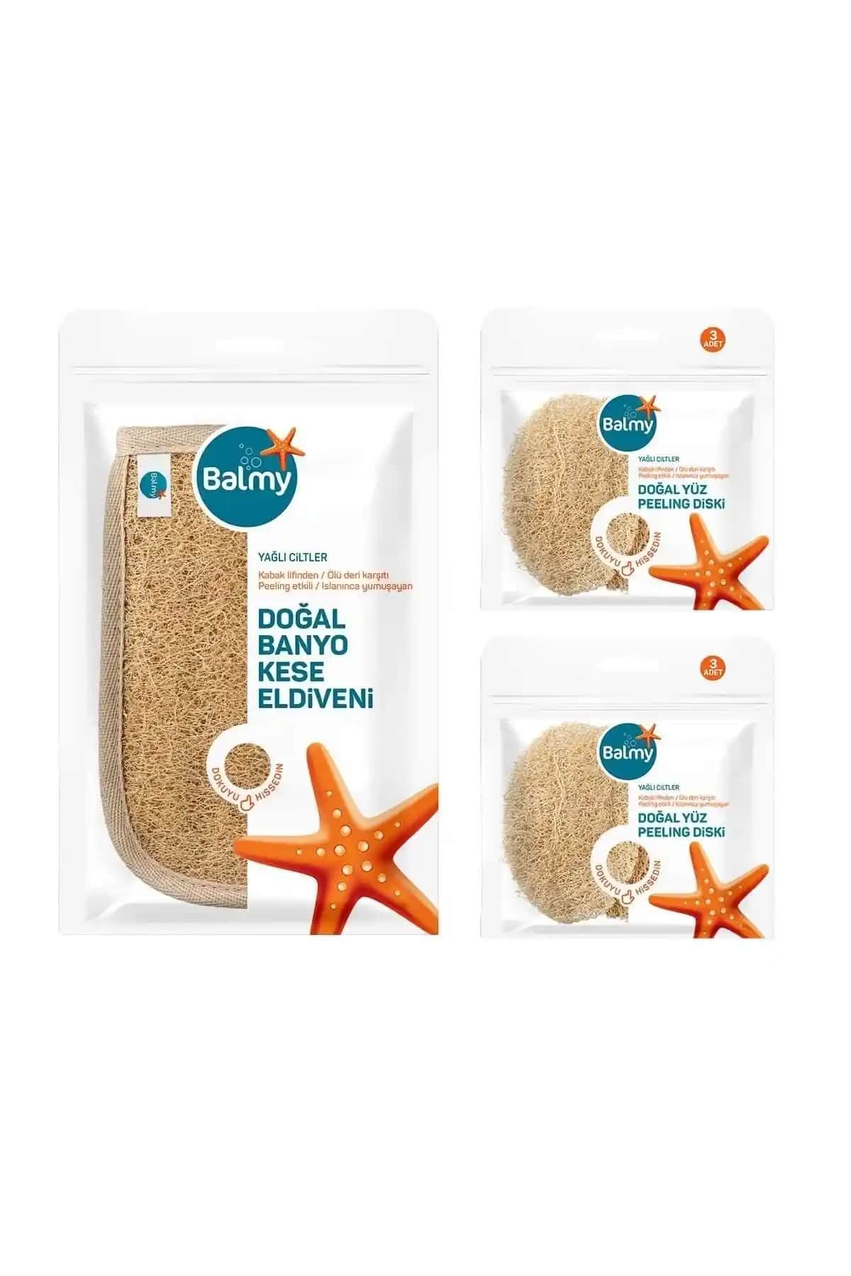 Balmy Doğal Banyo Kese Eldiveni ve Peeling Diskleri ile Cilt Bakımında Yeni Deneyim