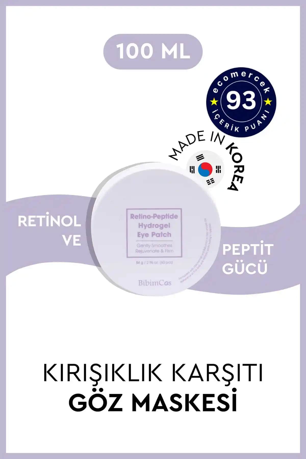 Bibimcos Retino-peptide Hydrogel Göz Maskesi: Yaşlanma ve Kırışıklık Karşıtı Etkili Bakım