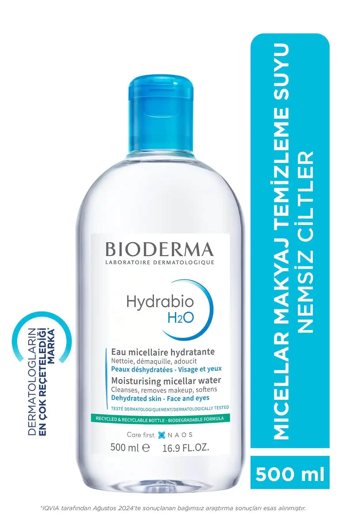 Bioderma Hydrabio H2O Kuru ve Hassas Ciltler İçin Mikellar Makyaj Temizleme Suyu