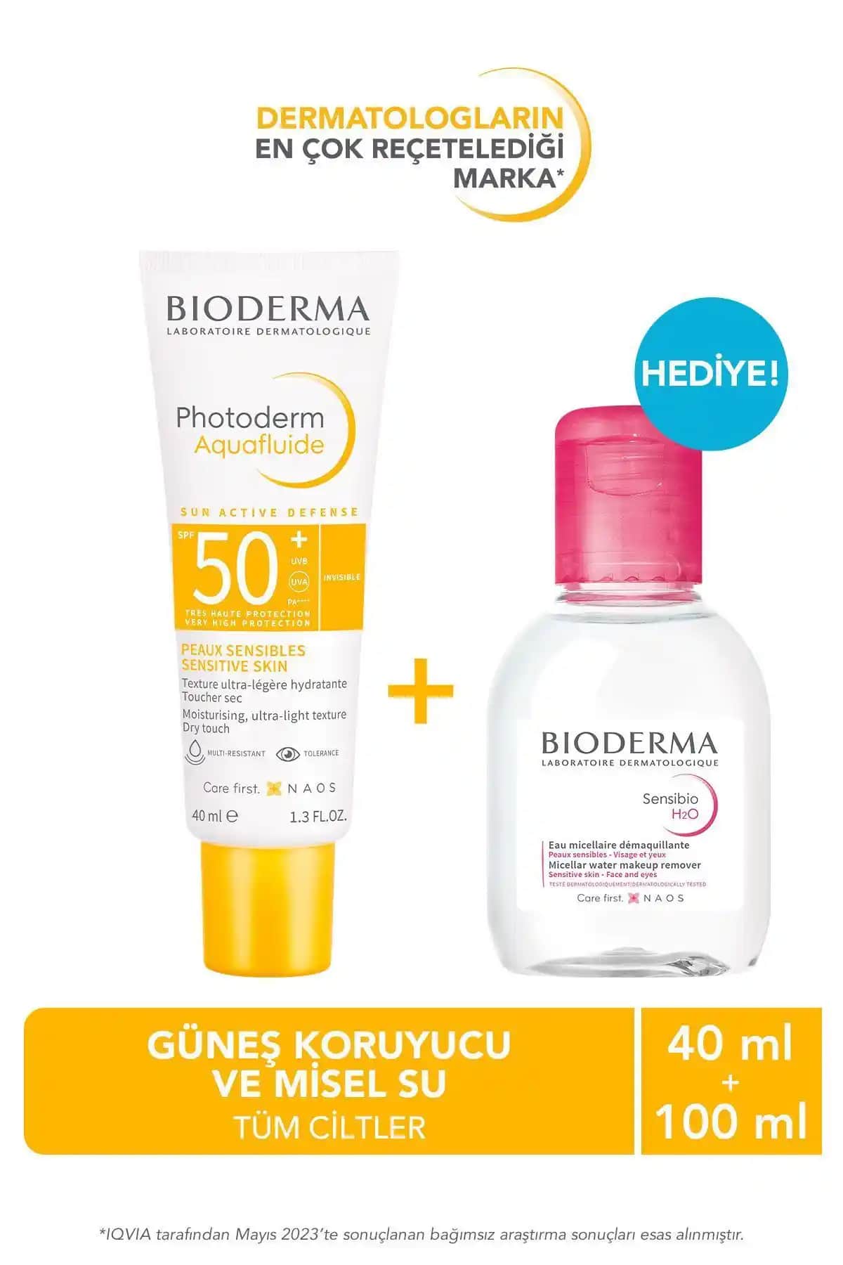 Bioderma İkili Seti: Güneş Koruyucu ve Hassas Ciltler İçin Makyaj Temizleme Ürünü