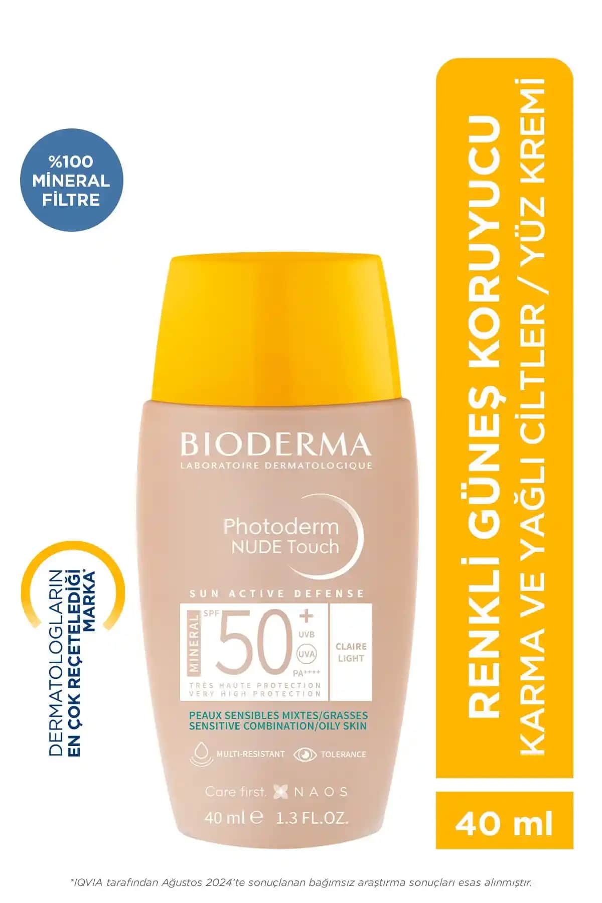 Bioderma Photoderm Nude Touch SPF50 Light: Yüksek Koruma ve Doğal Görünüm Sağlayan Güneş Kremi