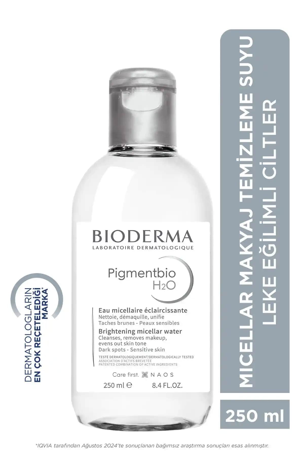 Bioderma Pigmentbio H2O Mikellar Su: Hassas Ciltler İçin Leke ve Parlaklık Arttırıcı Temizlik