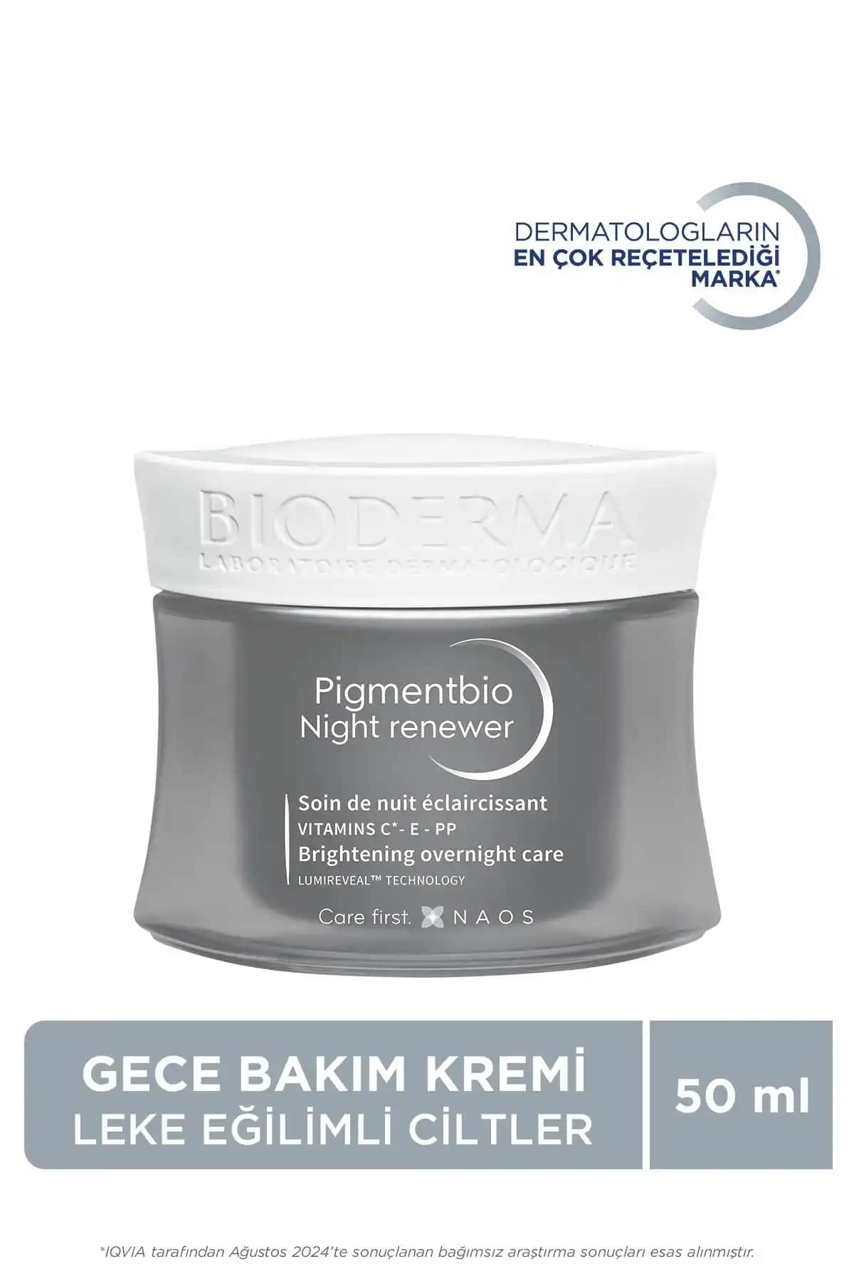 Bioderma Pigmentbio Night Renewer Hassas Ciltler İçin Gece Leke Giderici ve Parlaklık Artırıcı Krem