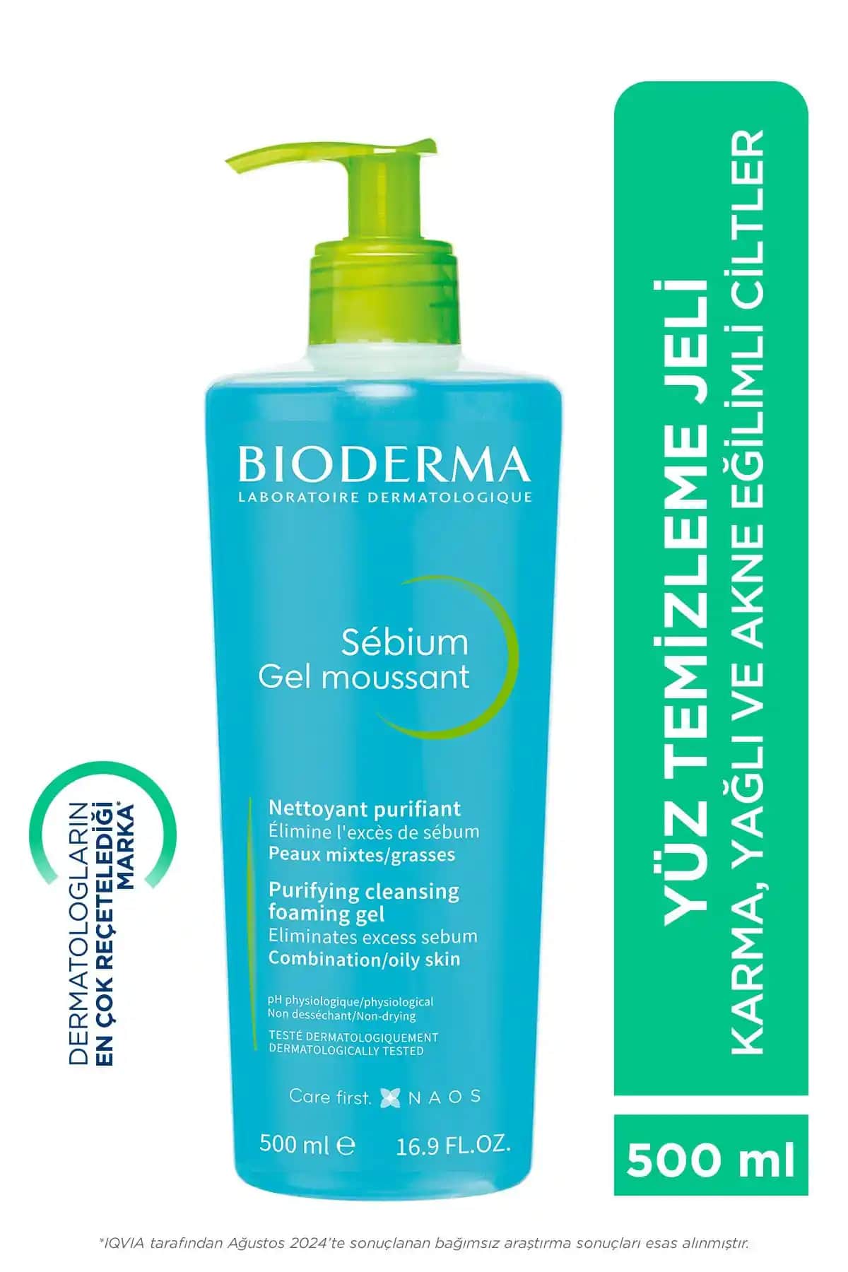 Bioderma Sebium Karma Temizleme Jeli: Yağlı ve Akne Eğilimli Ciltler İçin Güvenilir Çözüm