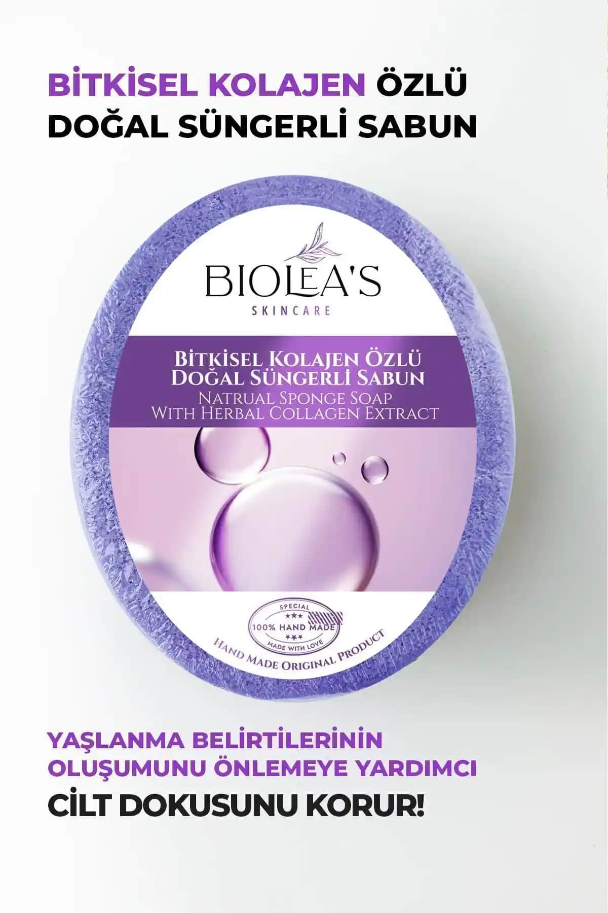Biolea Kolajen Özlü Doğal Süngerli Sabunu ile Sağlıklı ve Parlak Cilt Bakımı