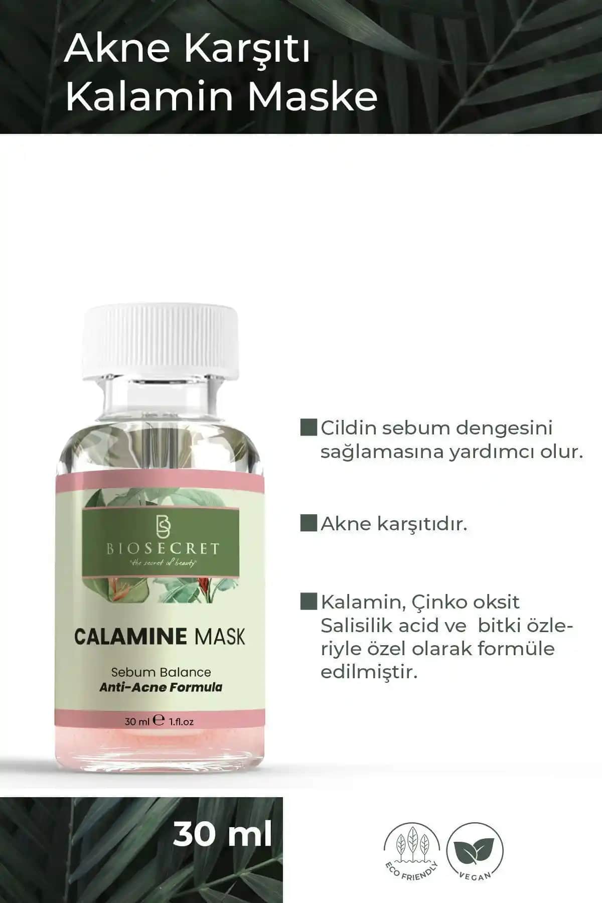 Biosecret Akne Karşıtı Calamine Maskesi ile Sağlıklı ve Parlak Cilt İçin Etkili Çözüm