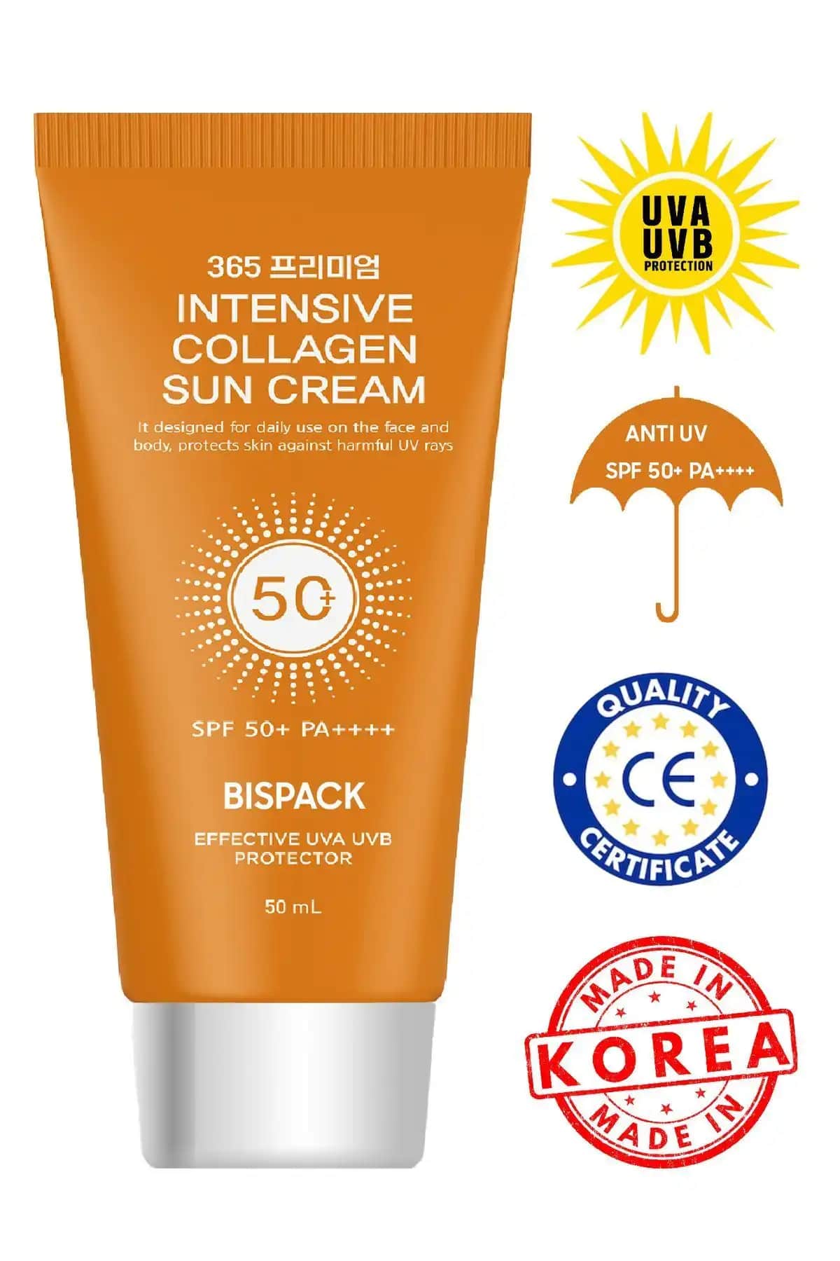 BISPACK 365 Erken Leke Karşıtı Tone Up Güneş Kremi SPF50+ PA++++ Günlük Koruma ve Leke Önleme