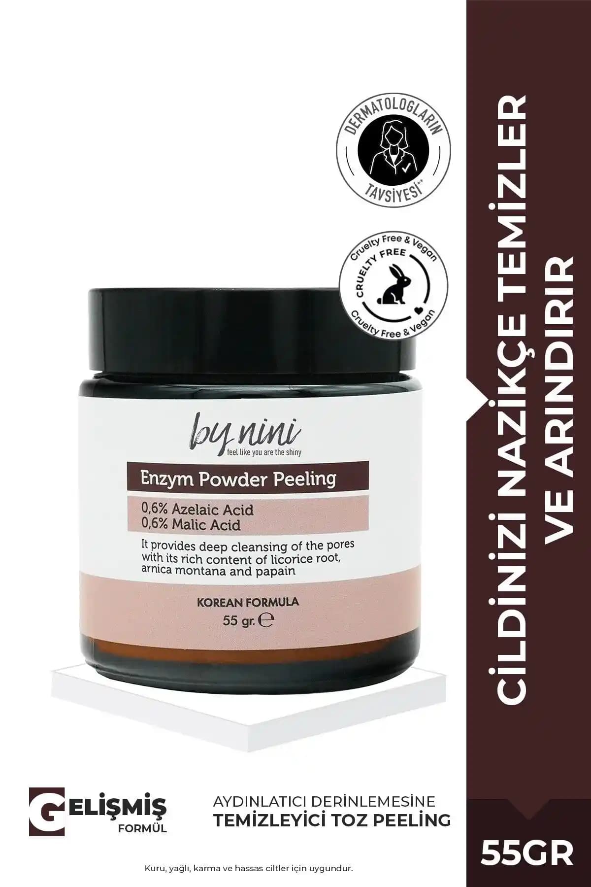 By Nini Derinlemesine Temizleyici Toz Peeling Cilt Temizliği ve Yenilenmesi İçin