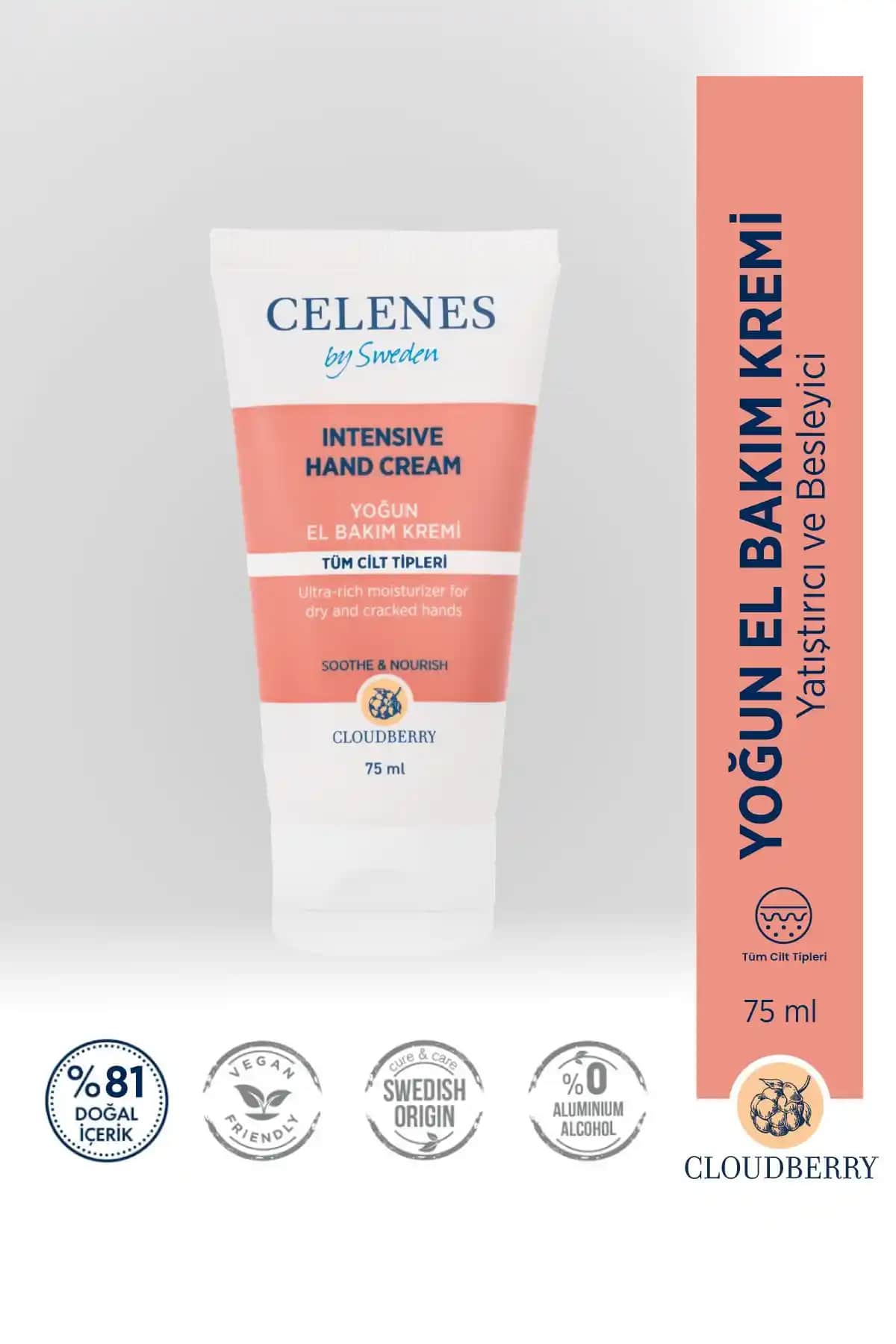 Celenes by Sweden Cloudberry El Bakım Kremi: Yoğun Nemlendirme ve Doğal İçerik