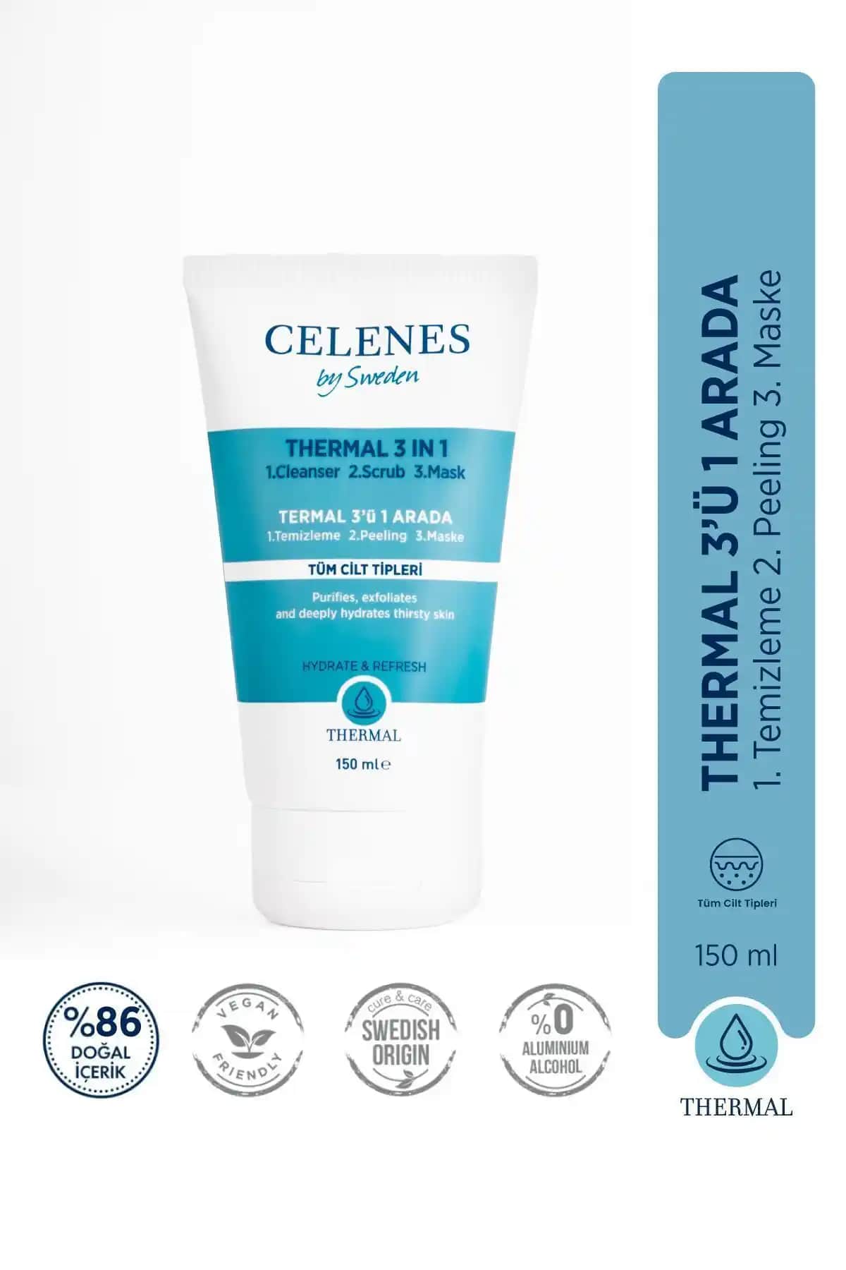 Celenes by Sweden Thermal Maske: Nemlendirici ve Canlandırıcı Cilt Bakımı Ürünü
