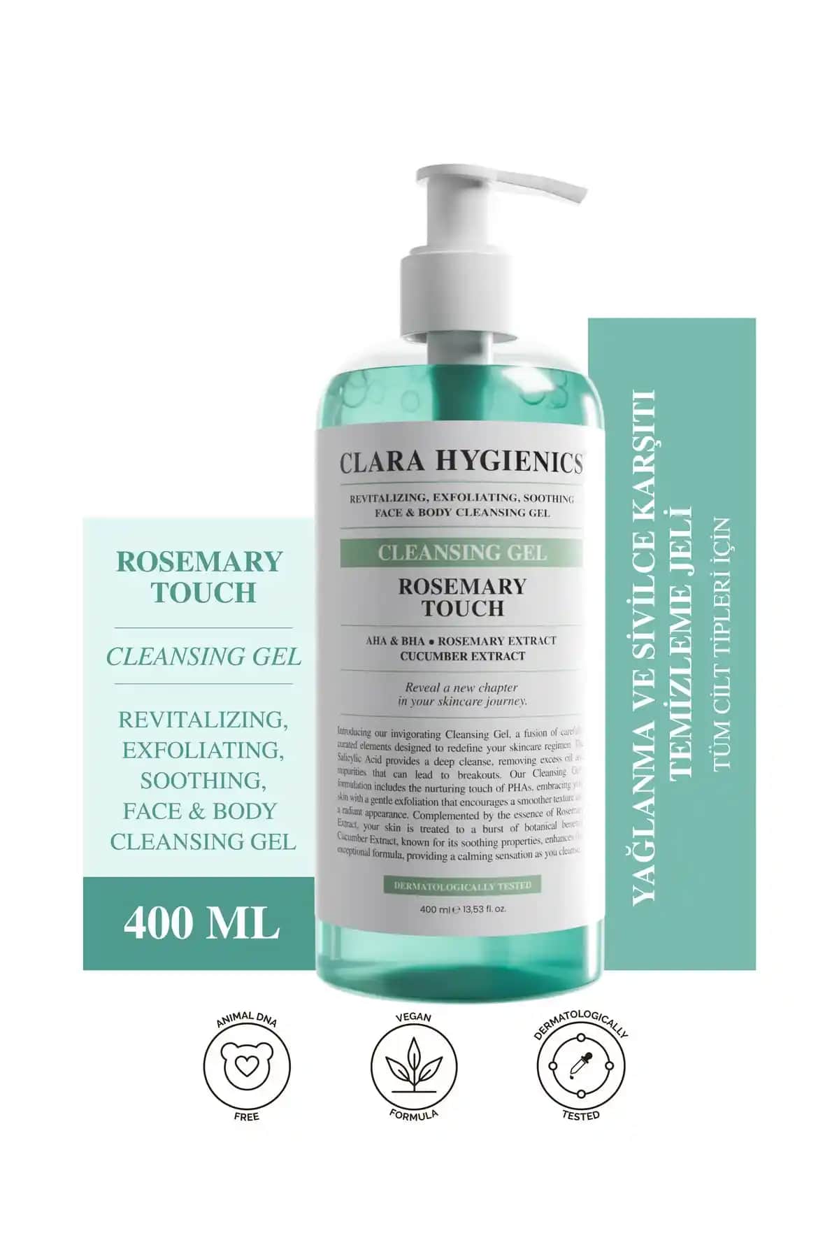 Clara Hygienics Rosemary Touch Ölü Hücre Temizleyici Doğal ve Hassas Ciltler İçin Günlük Bakım Ürünü