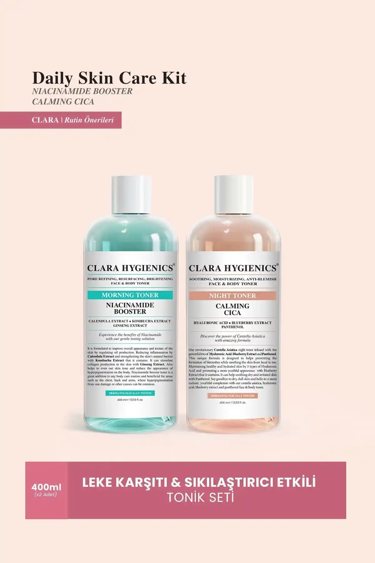 Clara Hygienics Tonik Setleri Karşılaştırması Leke ve Gözenek Sıkılaştırıcı Özellikler