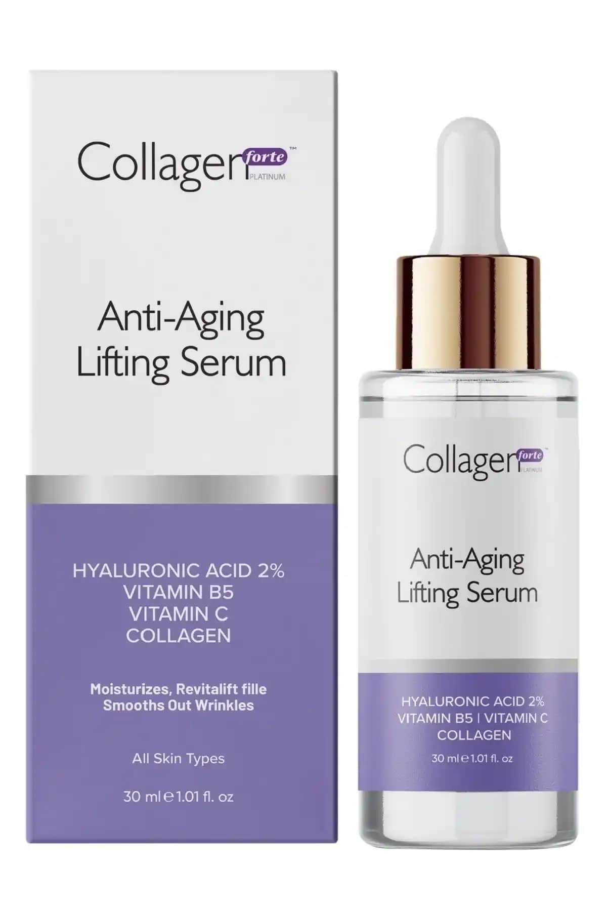 Collagen Forte Platinum Hyaluronik Asit Serumu ile genç ve sağlıklı cilt bakımı