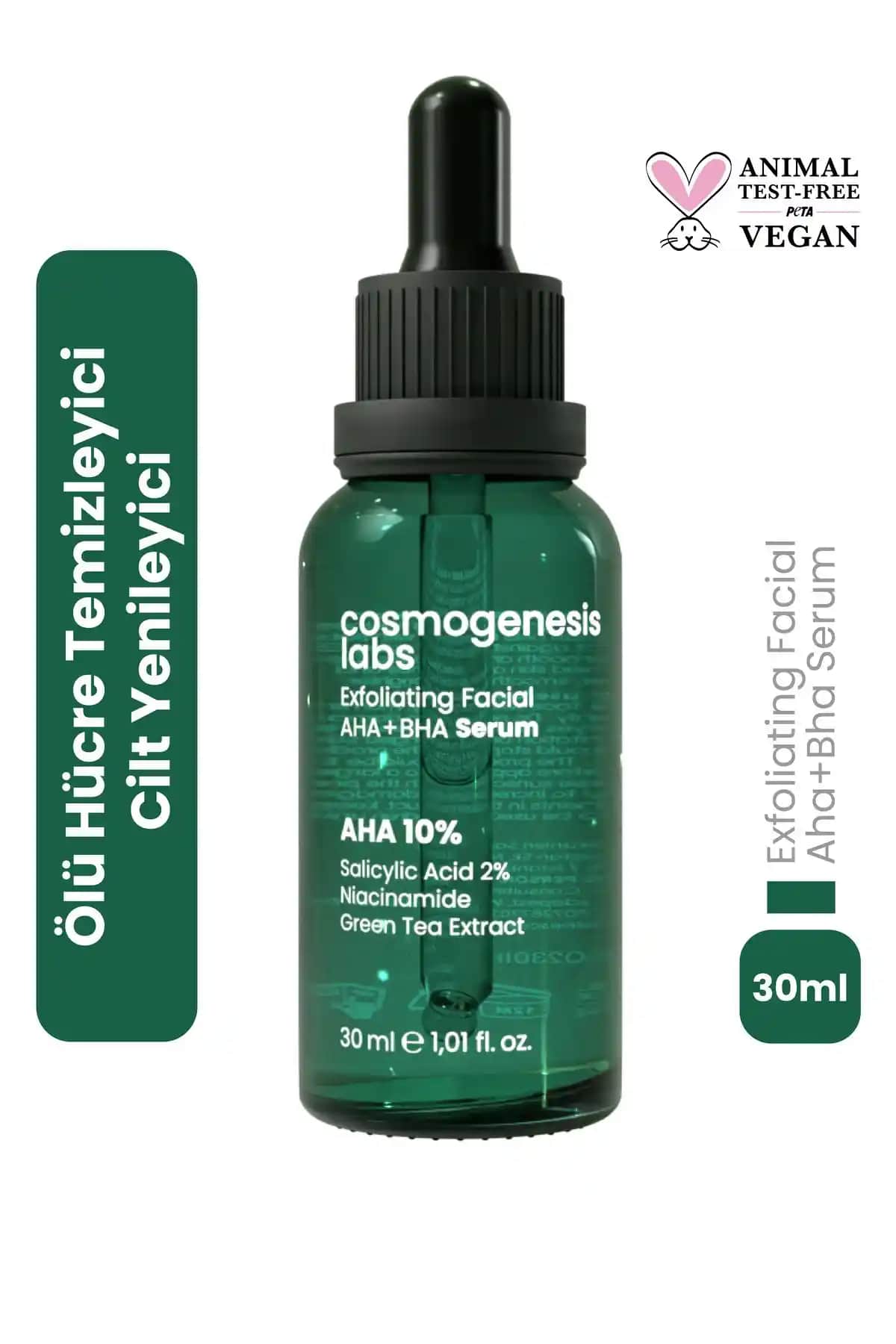Cosmogenesis Labs Aha %10 Bha %2 Peeling Serum ile Cilt Yenileme ve Parlaklık Sağlama