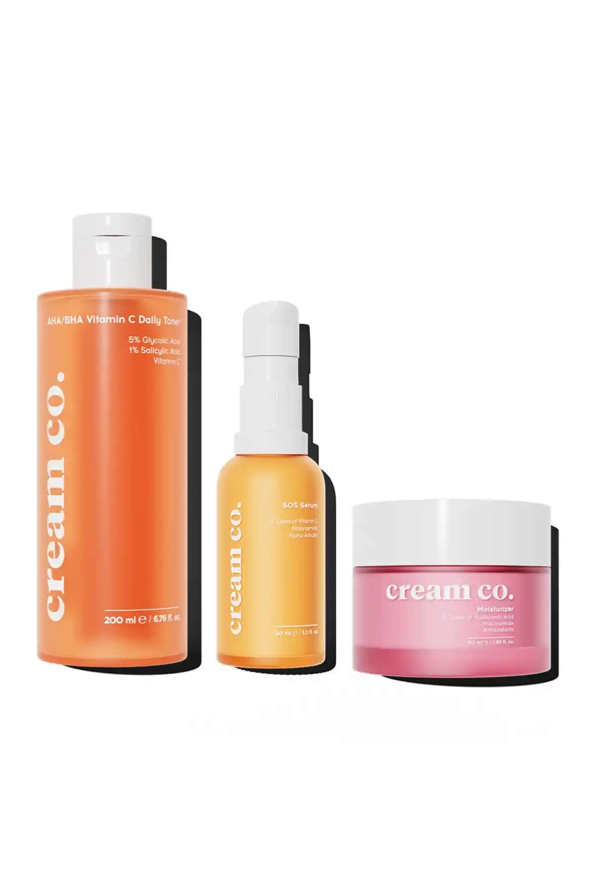 Cream Co. Cilt Bakım Seti: Nemlendirici, Leke Karşıtı ve Yaşlanma Önleyici Özellikler