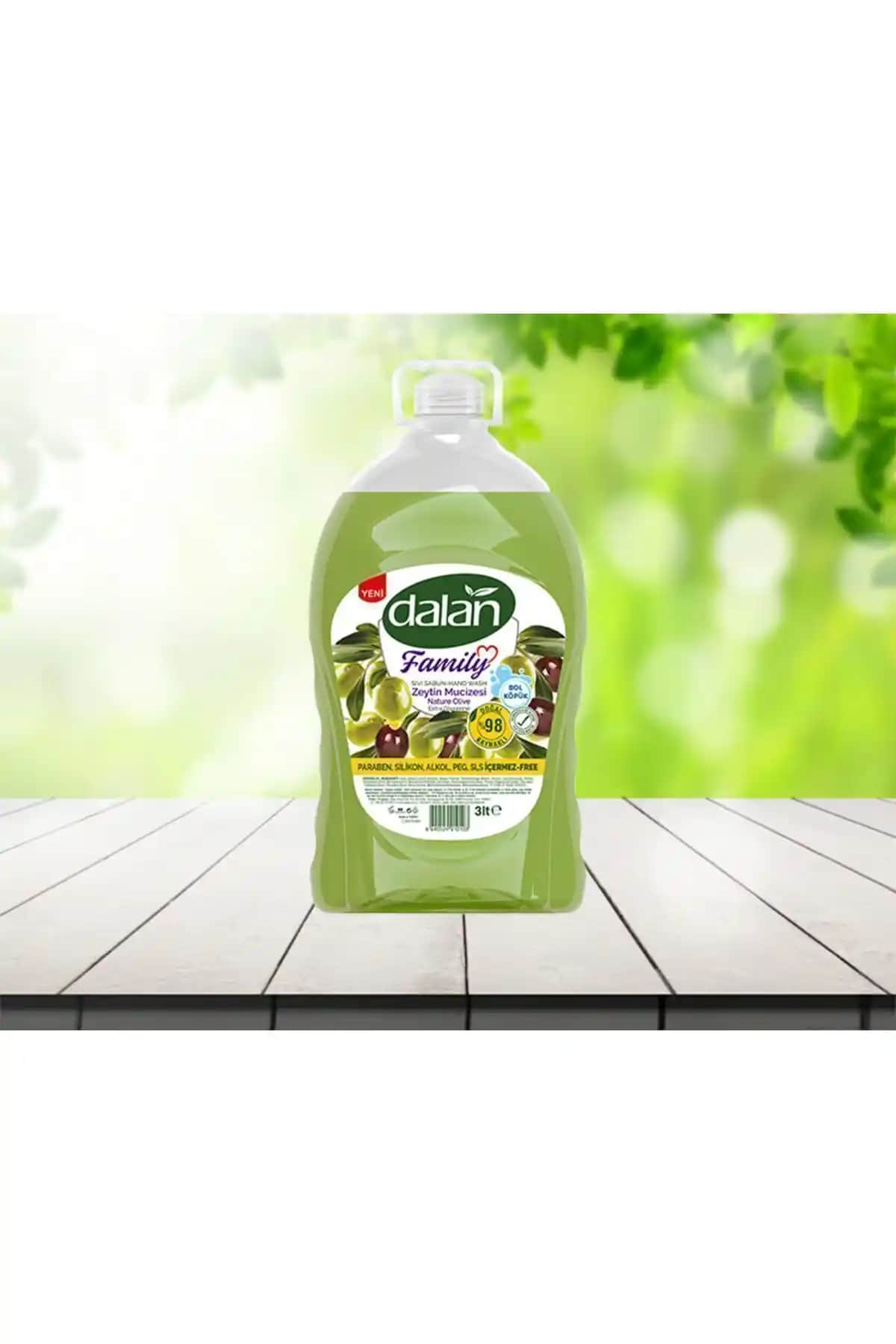 Dalan Ailesi Zeytin Mucizesi Sıvı Sabun 3 L - Doğal ve Hassas Ciltler İçin Temizlik Ürünü