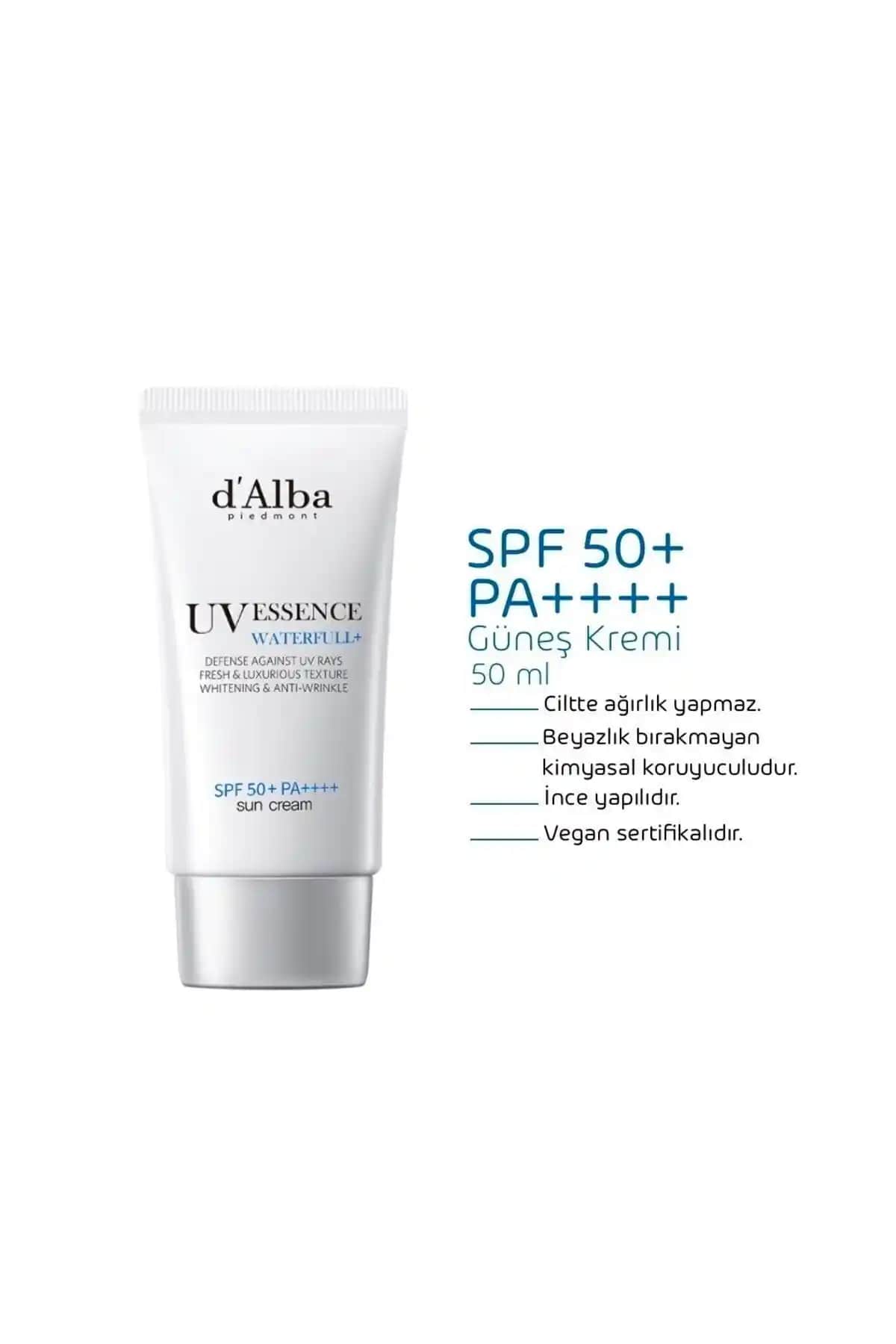 Dalba Waterful Essence Güneş Kremi SPF 50+ Doğal ve Hafif Formülüyle Günlük Koruma