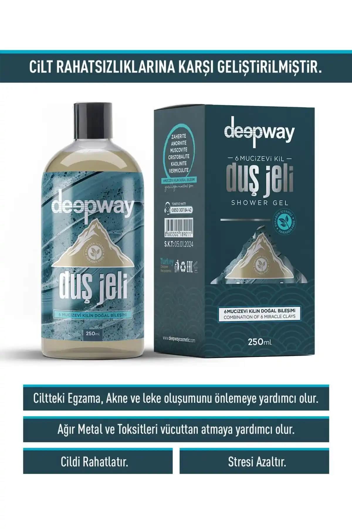 Deepway Killi Duş Jeli: Doğal İçeriklerle Derinlemesine Temizlik ve Cilt Bakımı