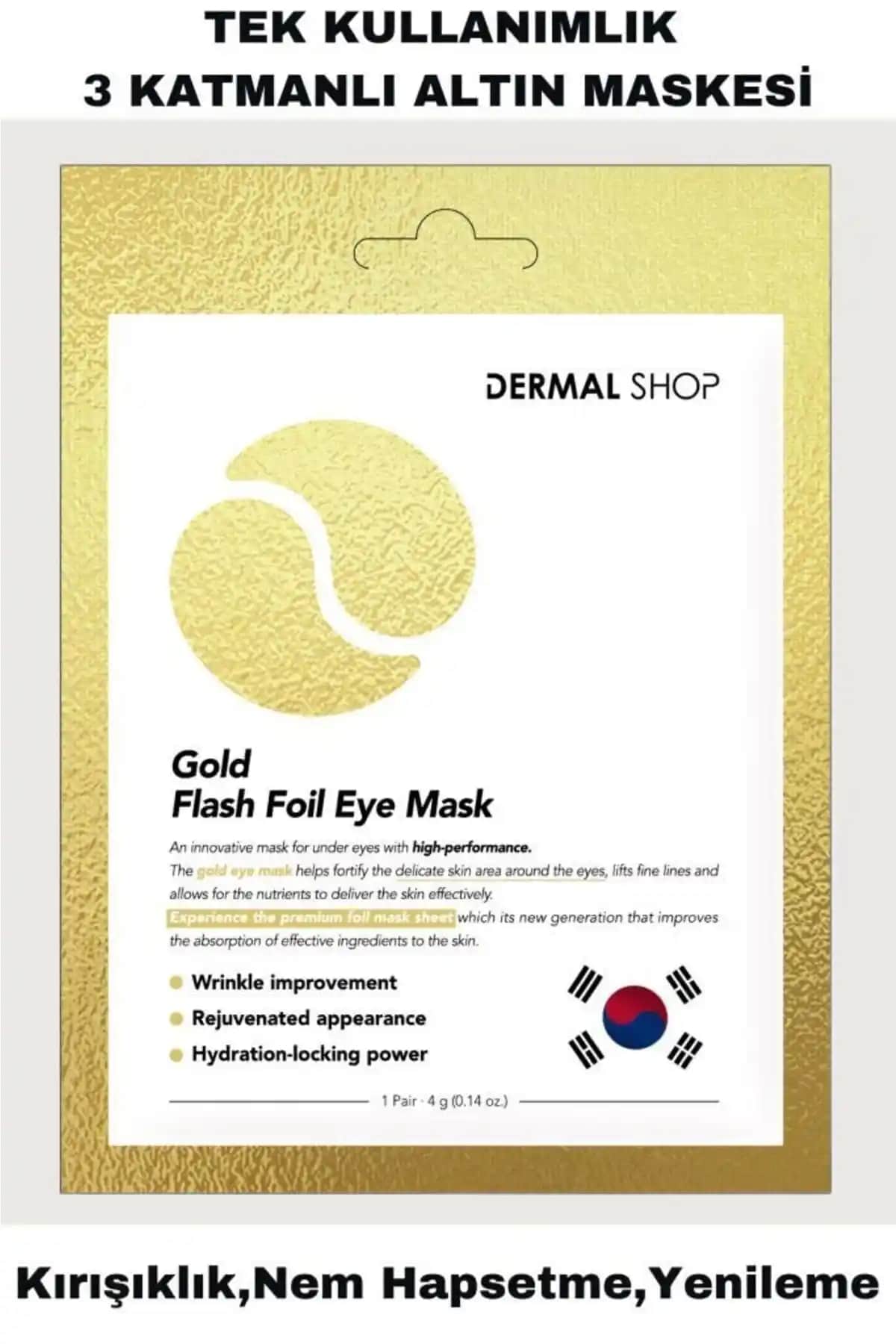 Dermal Altın Gold Flash Foil Göz Maskesi ile Göz Çevresi Bakımında Yenilikçi Çözüm