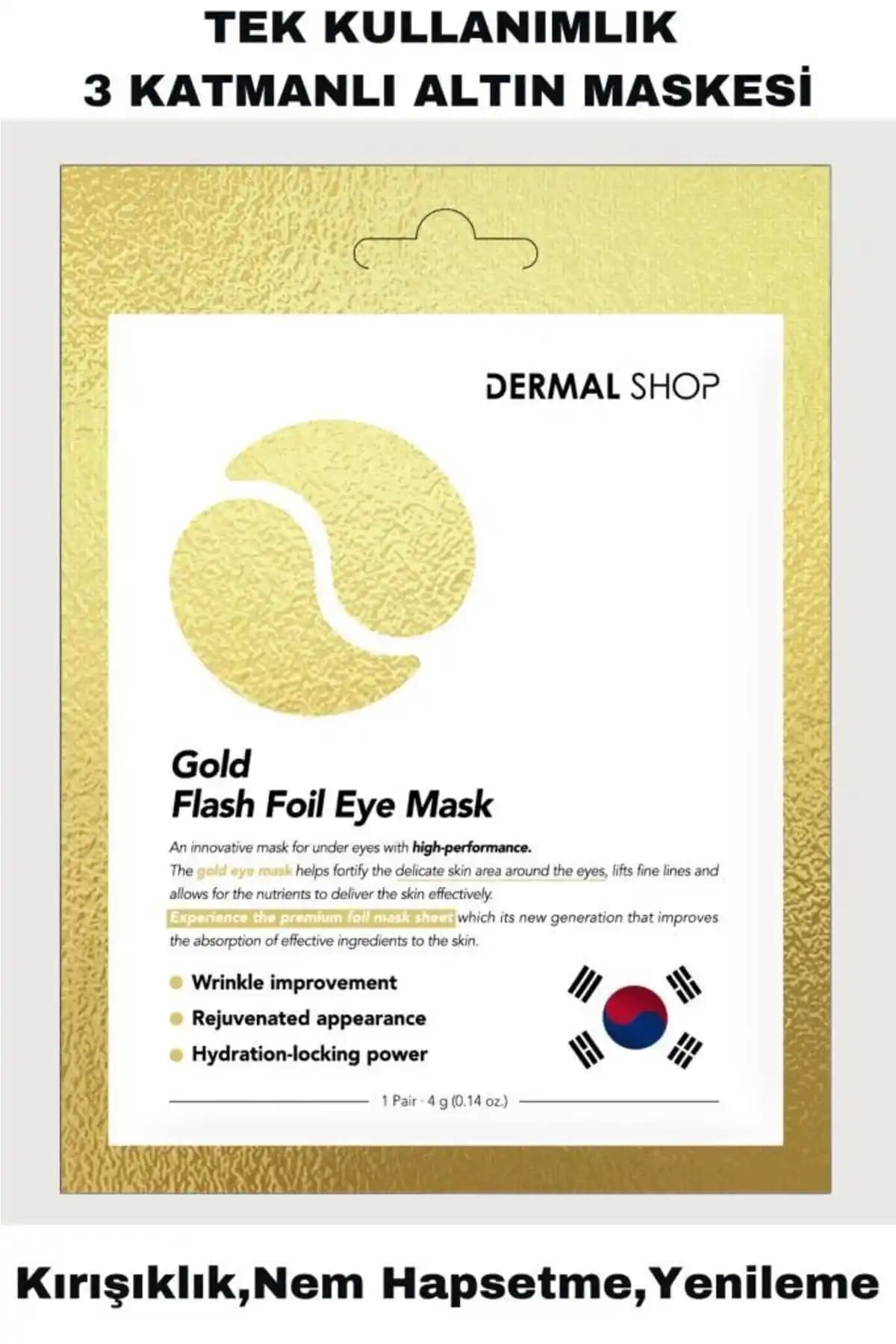 Dermal Altın Gold Flash Foil Göz Maskesi ile Göz Çevresi Bakımında Yenilikçi Çözüm