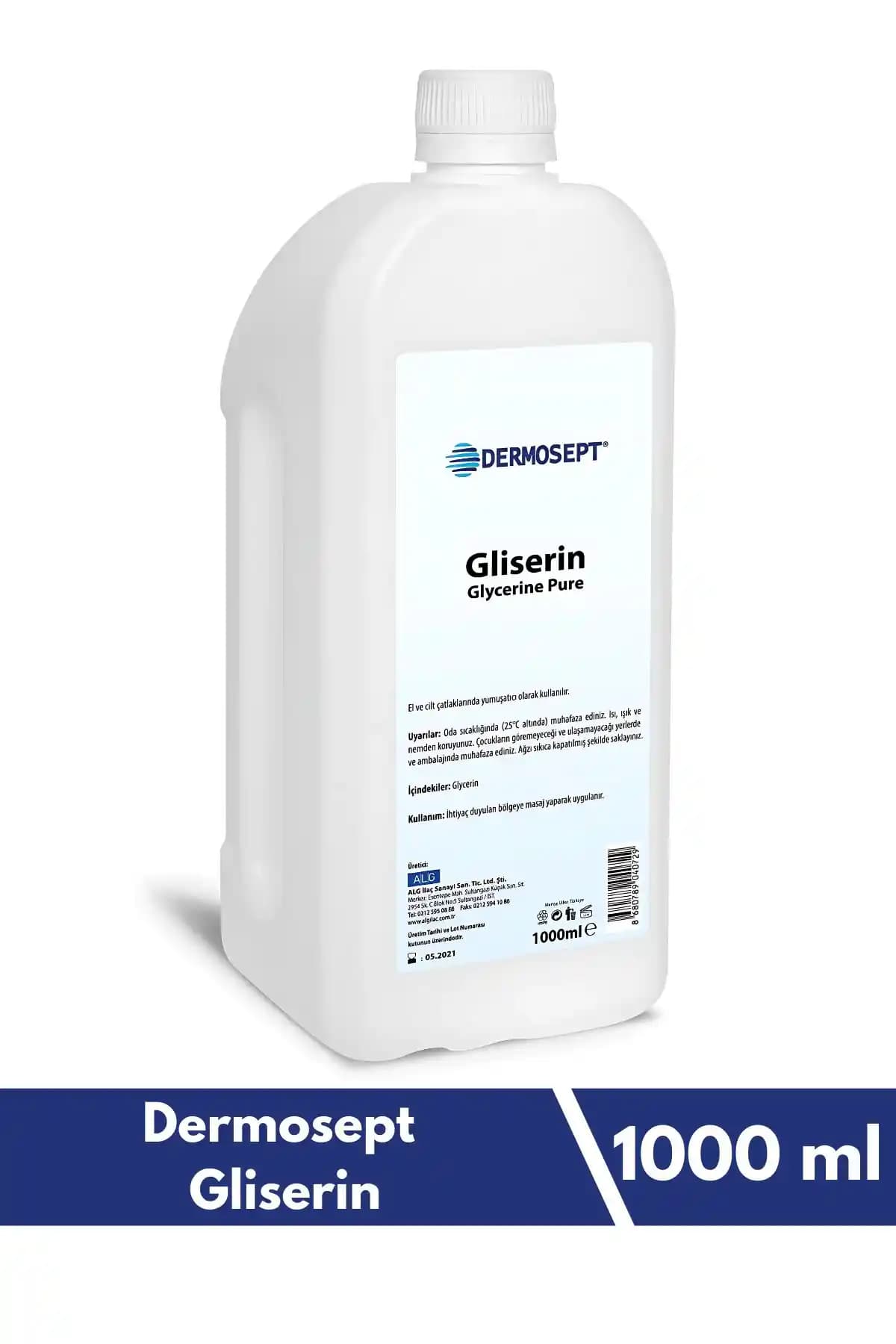 Dermosept Gliserin 1000 ml: Kuru ve Tahriş Olmuş Ciltler İçin Etkili Nemlendirici Çözüm