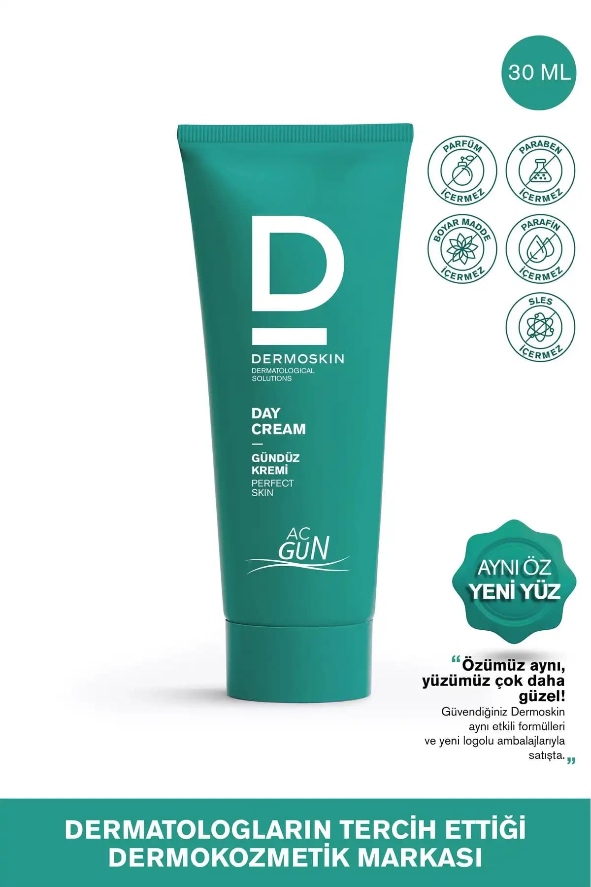 Dermoskin Acgun Onarıcı Gündüz Kremi Hassas ve Yağlı Ciltler İçin Nemlendirici ve Gözenek Sıkılaştırıcı Etki