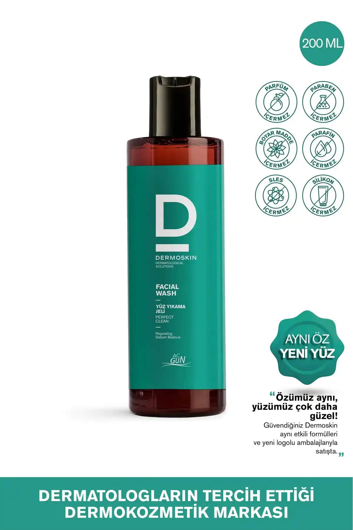 Dermoskin Acgun Sivilce ve Akne Karşıtı Yüz Yıkama Jeli Dermatolojik Temizleme Ürünü