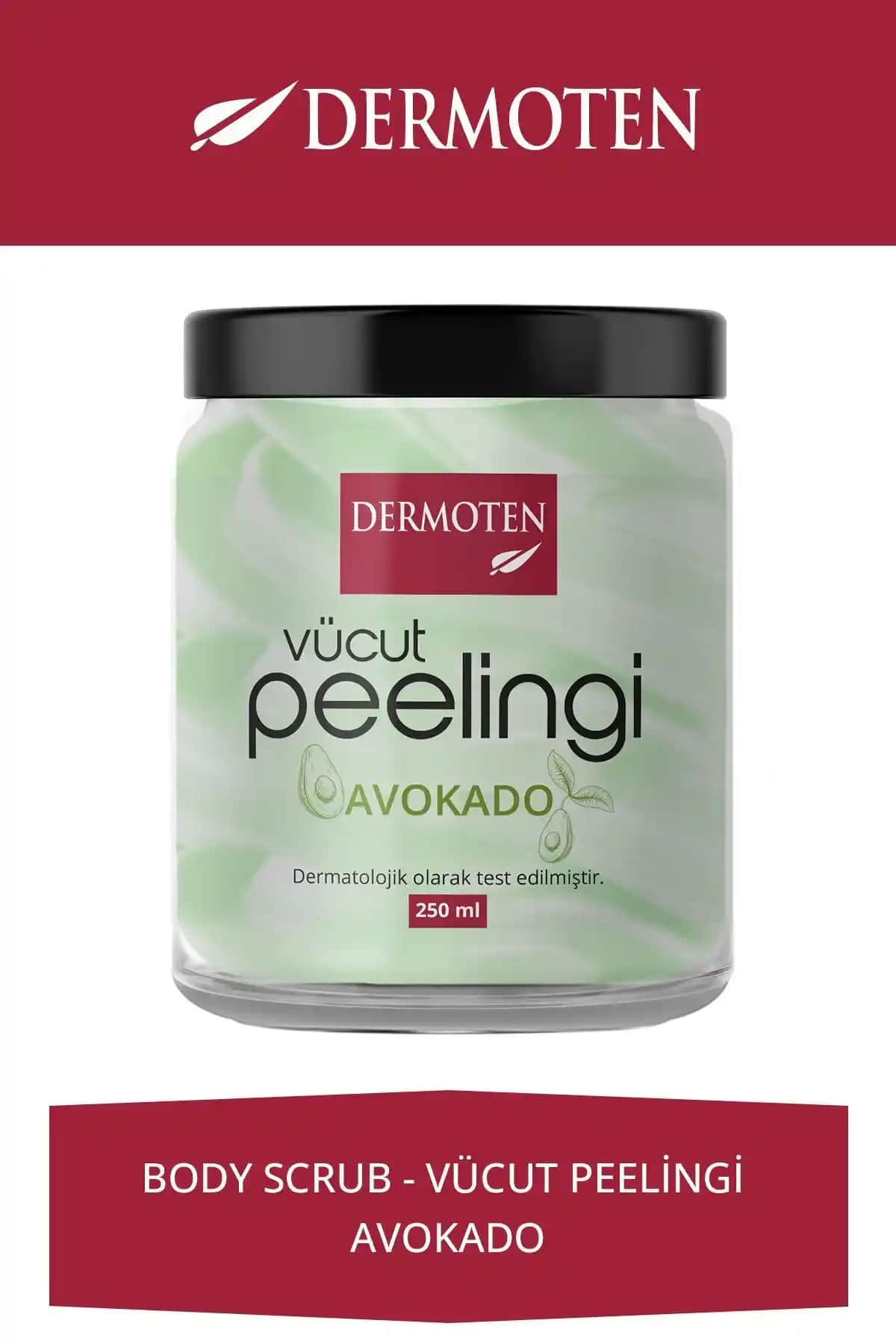 Dermoten Avokado Özlü Vücut Scrub: Doğal ve Hassas Ciltler İçin Etkili Peeling