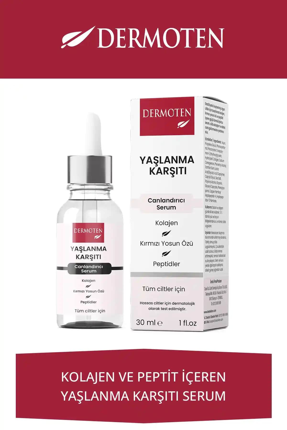Dermoten Yaşlanma Karşıtı Serum: Hassas Ciltler İçin Yenilikçi Cilt Bakım Ürünü
