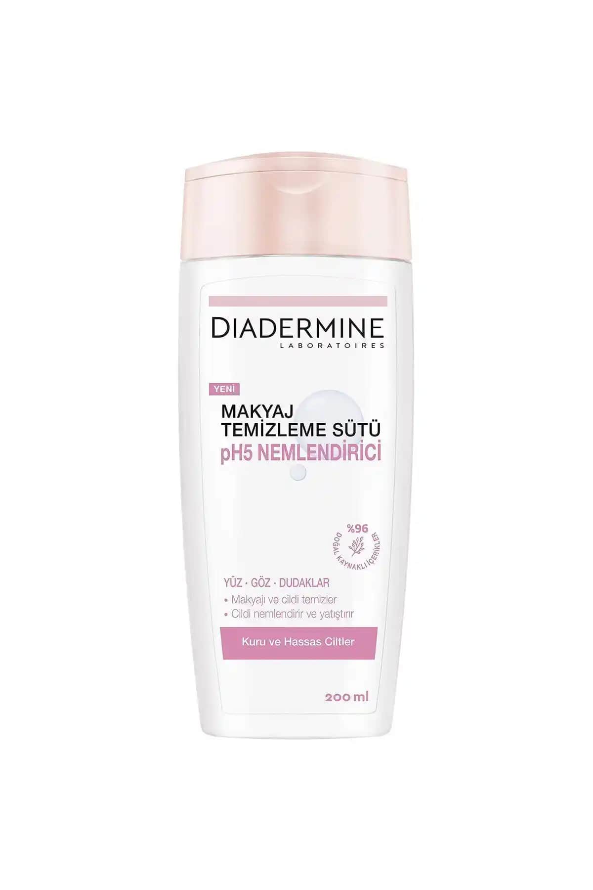 Diadermine Makyaj Temizleme Sütü Ph5 Hassas ve Kuru Ciltler İçin Temizlik ve Bakım Ürünü