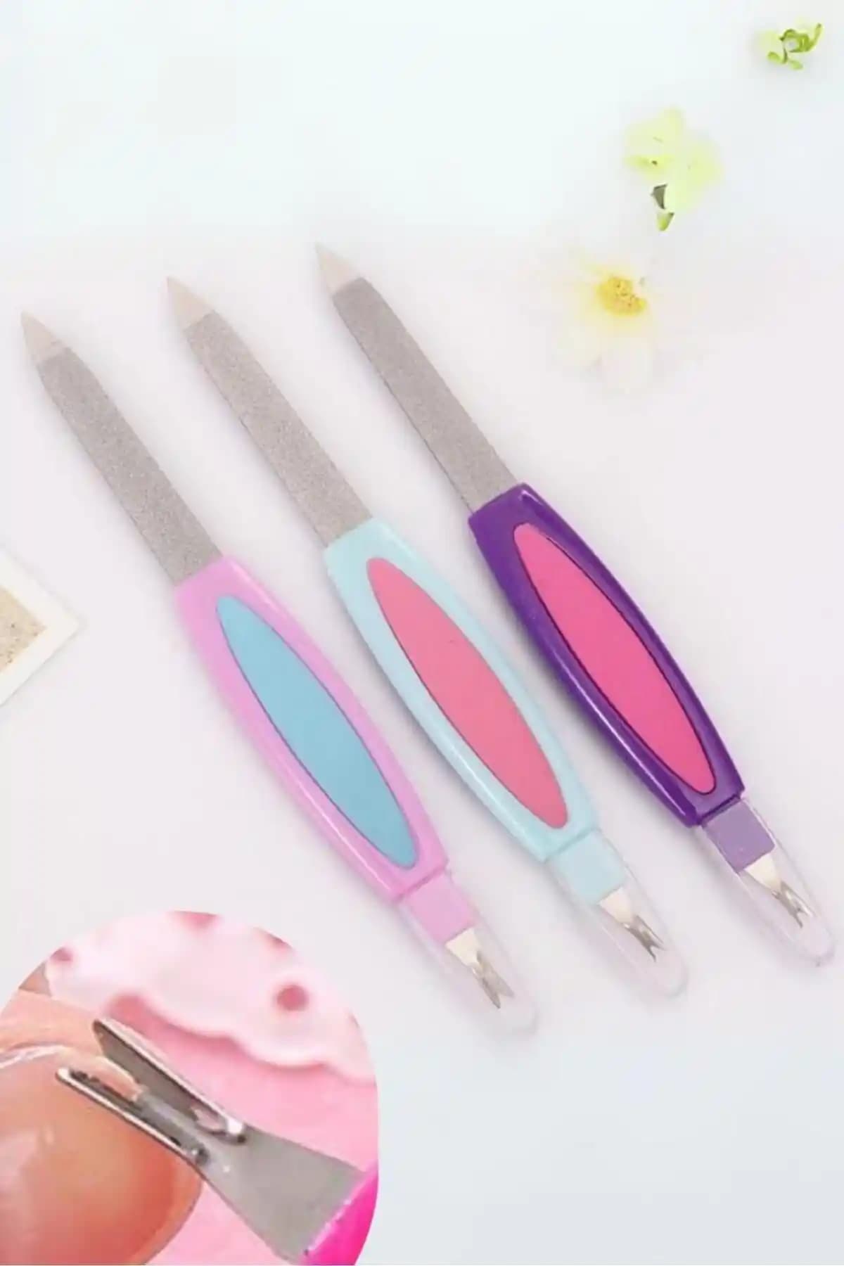 Diloshtrend Kadın Çok Amaçlı 3'lü Tırnak Törpüsü Seti Günlük Bakım ve Şekillendirme