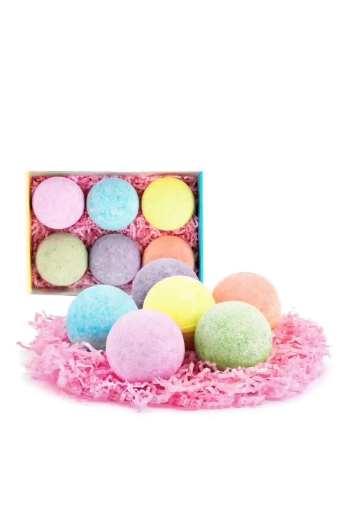 Doğal ve Rahatlatıcı 6'lı Super Bath Bomb Banyo Topları ile Lüks Deneyim