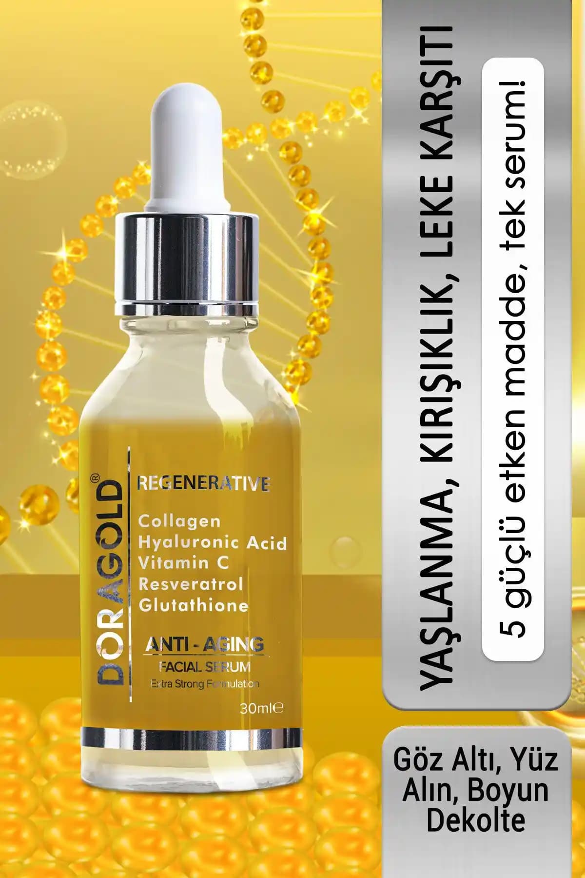 Doragold Yaşlanma Karşıtı Serum: Cilt Yenileme ve Gençleştirici Özellikler