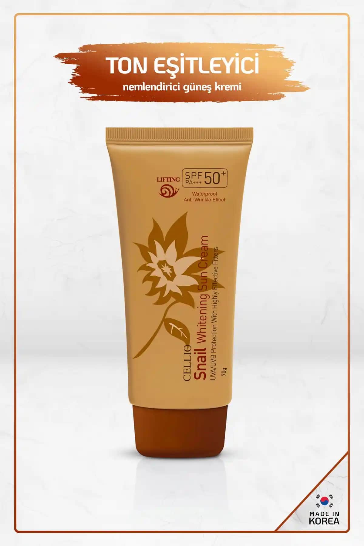 DR. CELLIO Snail Özlü SPF50 PA UV Koruyucu Krem: Yüksek Koruma ve Doğal Görünüm Sunar