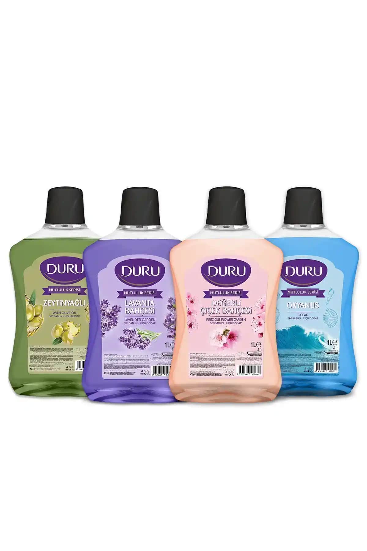 Duru Mutluluk Serisi Sıvı Sabunlar: Çeşitli Aromalar ve Cilt Dostu Formüllerle Temizlik
