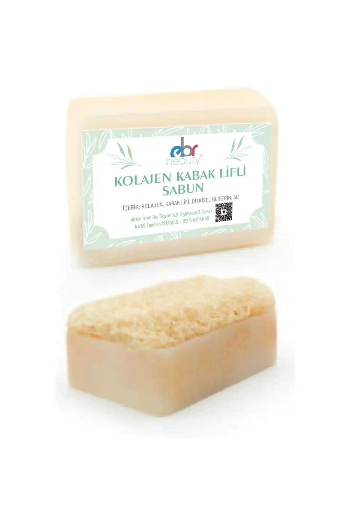 EBR BEAUTY Doğal El Yapımı Kabak Lifli Kolajen Sabun Cilt Yenileme ve Güzellik İçin