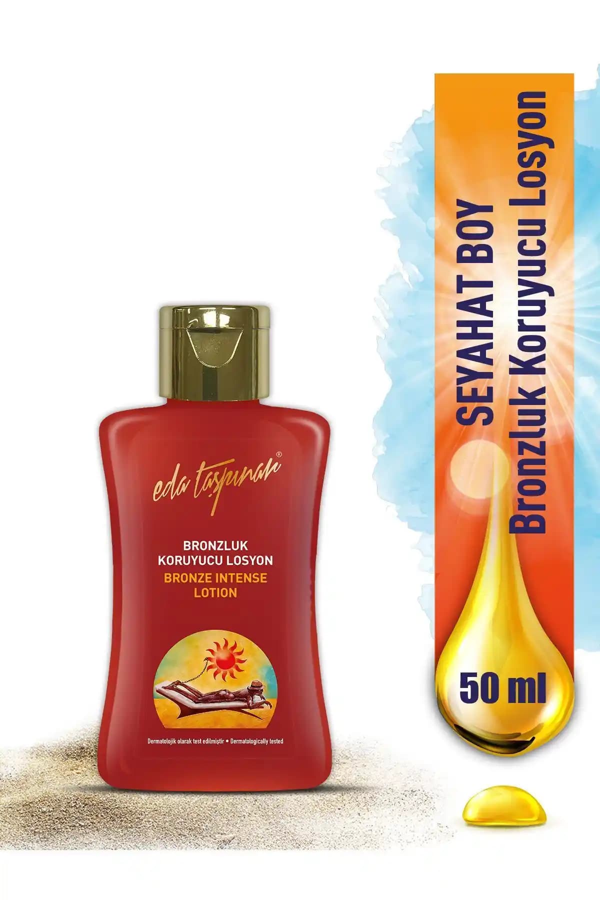 Eda Taşpınar Seyahat Boy Bronzer Losyonu Güneş Sonrası Nemlendirme ve Bronzluk Koruma