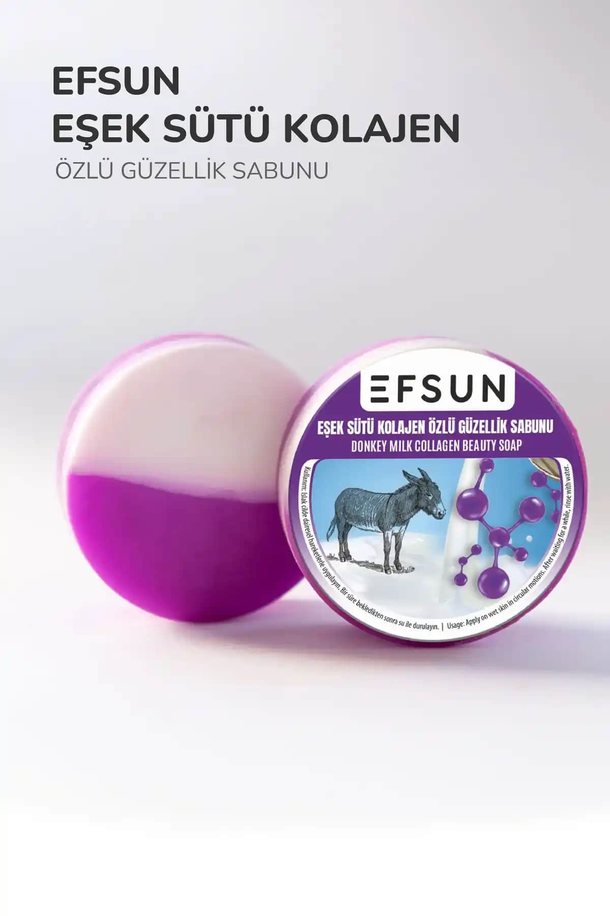 Efsun Doğal Eşek Sütü Kolajen Özlü Güzellik Sabunu: Cilt Sağlığı ve Güzelliği Destekler