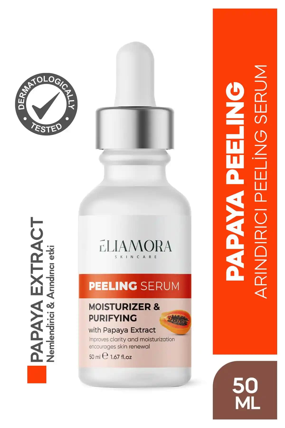 Eliamora Papaya Özlü Peeling Serumu: Gözenek Sıkılaştırıcı ve Doğal Cilt Temizleme Çözümü