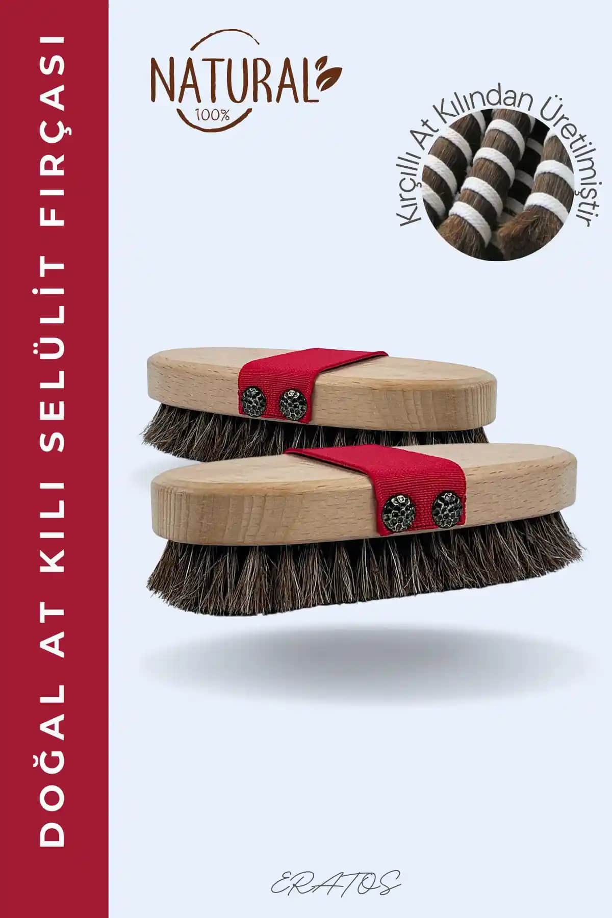 ERATOS Doğal At Kılı Selülit Fırçası: Doğallık ve Etkinlik Sunan Türkiye Menşeli Ürün