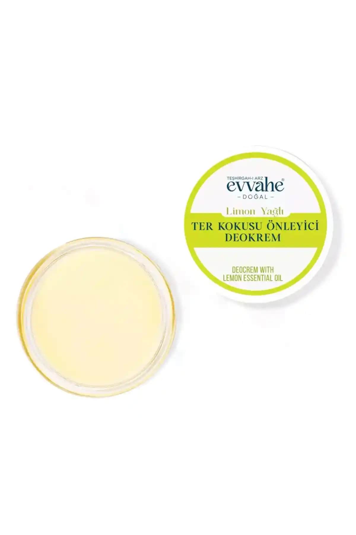 Evvahe Doğal Limon Yağlı Ter Kokusu Önleyici Deodorant Doğal İçeriklerle Günlük Kullanım