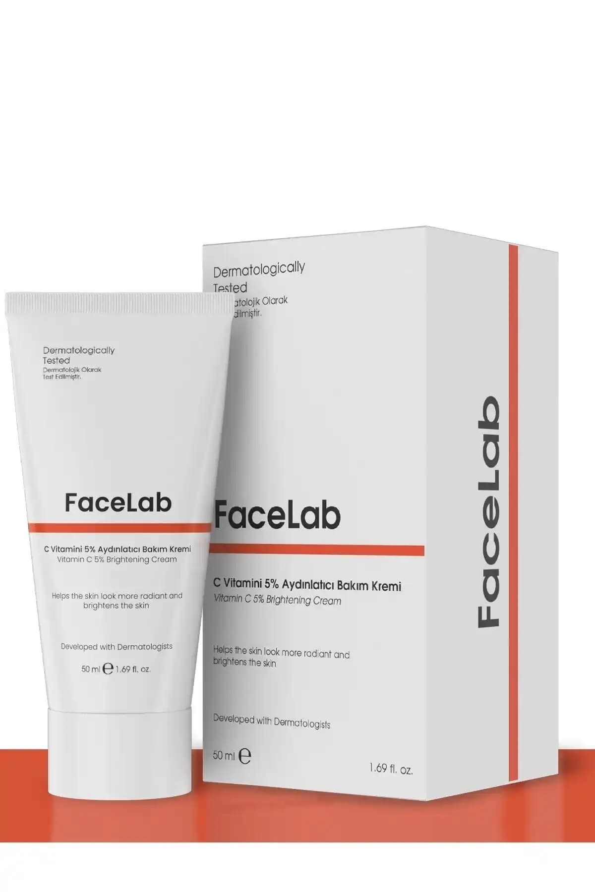 FaceLab C Vitamini %5 Krem: Parlaklık ve Nem İçin Güçlü Bir Cilt Bakım Çözümü