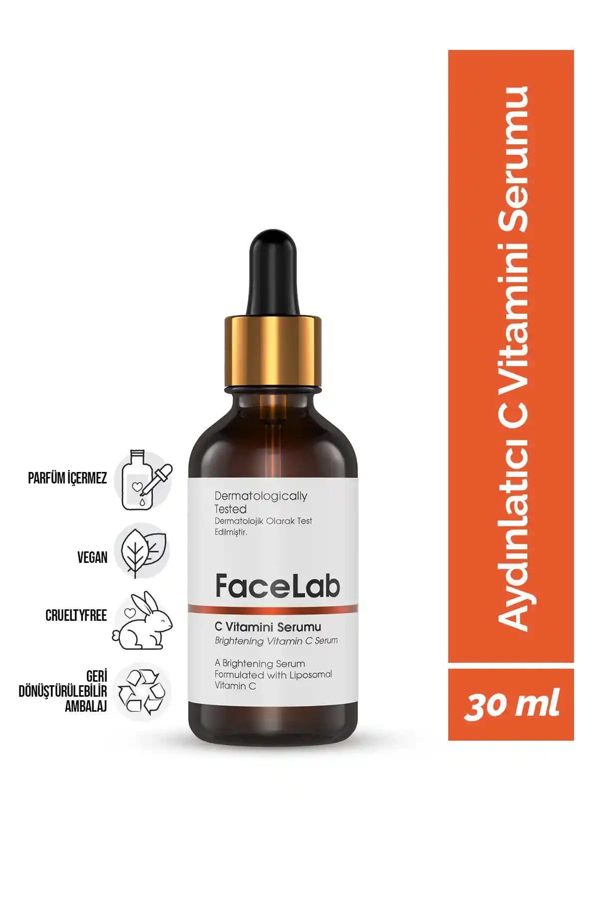 FaceLab C Vitamini Serumu 30 ml ile parlak ve sağlıklı cilt bakımı