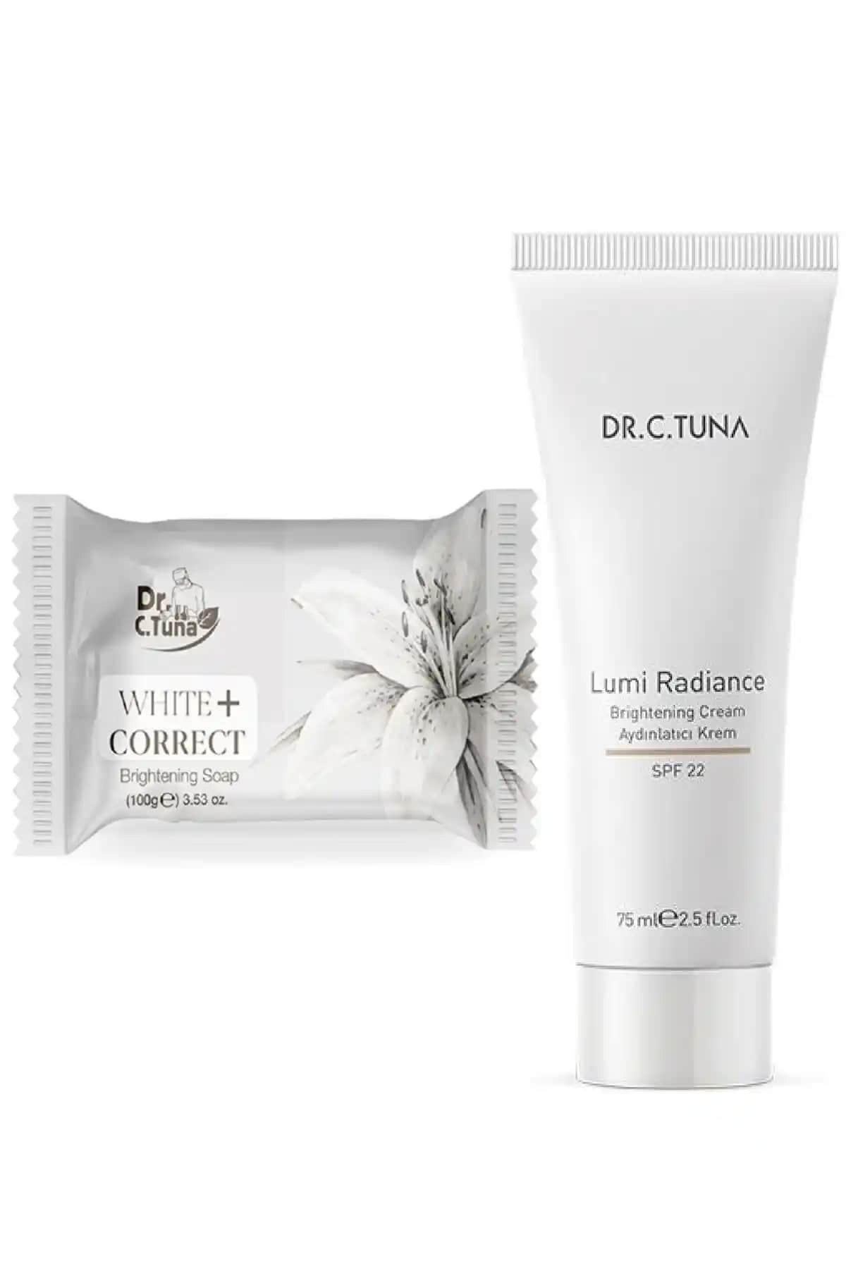 Farmasi Dr. C. Tuna Yüz Beyazlatıcı Krem ve Sabun Seti ile Doğal Cilt Aydınlatma Çözümü