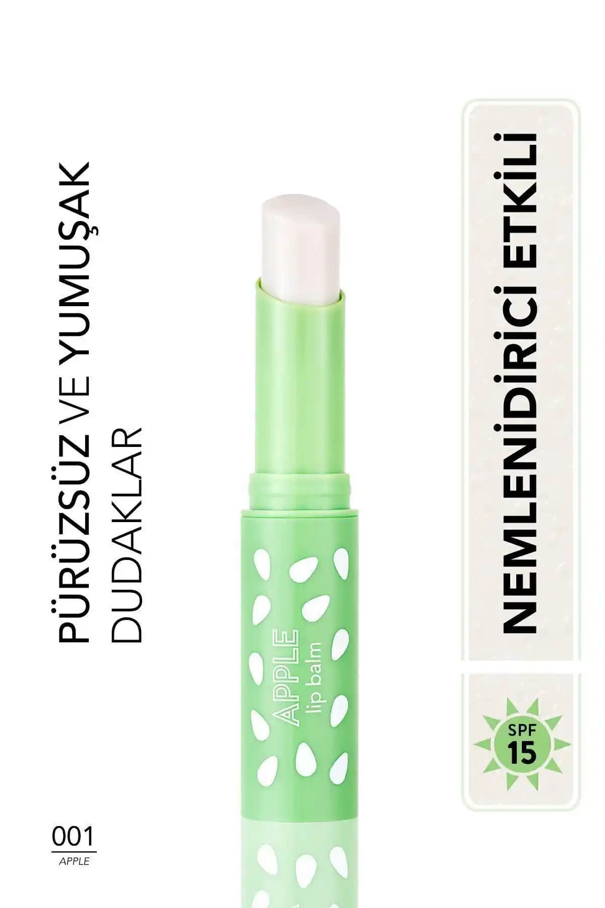 Flormar Shea ve Kakao Yağı İçeren Renkli Dudak Nemlendiricisi Elma Aromasıyla Günlük Bakım İçin Uygun