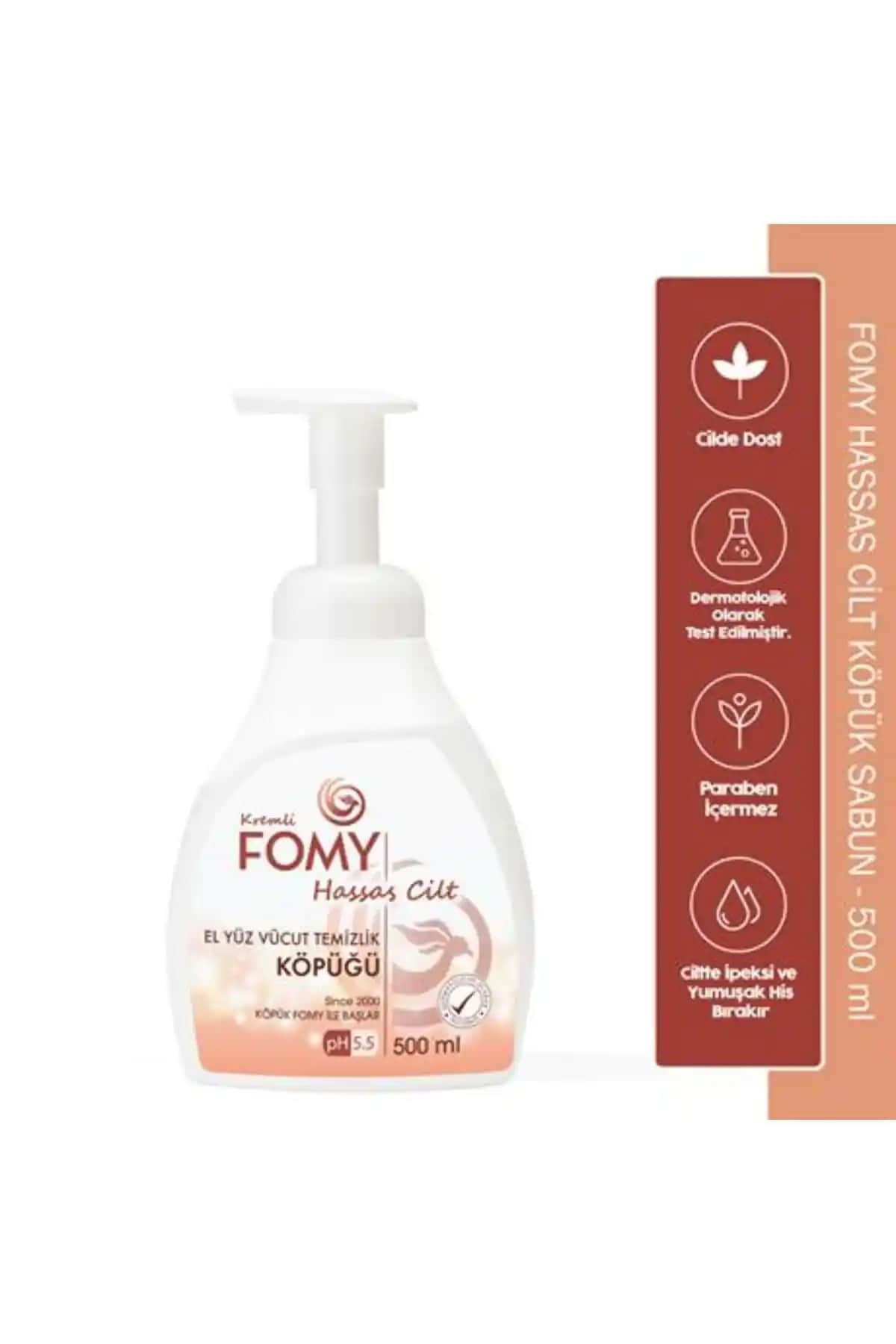 Fomy Hassas Cilt Kremli Köpük Sabun: Yoğun Nemlendirme ve Arındırıcı Temizlik