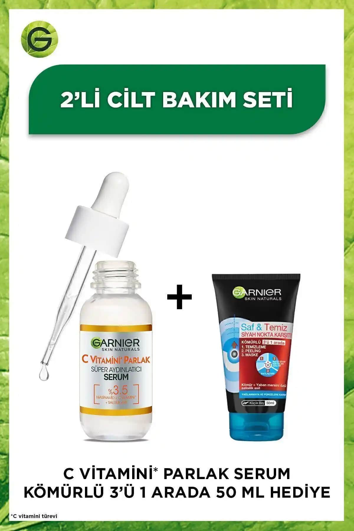 Garnier C Vitamini Parlak Süper Aydınlatıcı Serum ve Kömürlü Siyah Nokta Karşıtı Ürünler