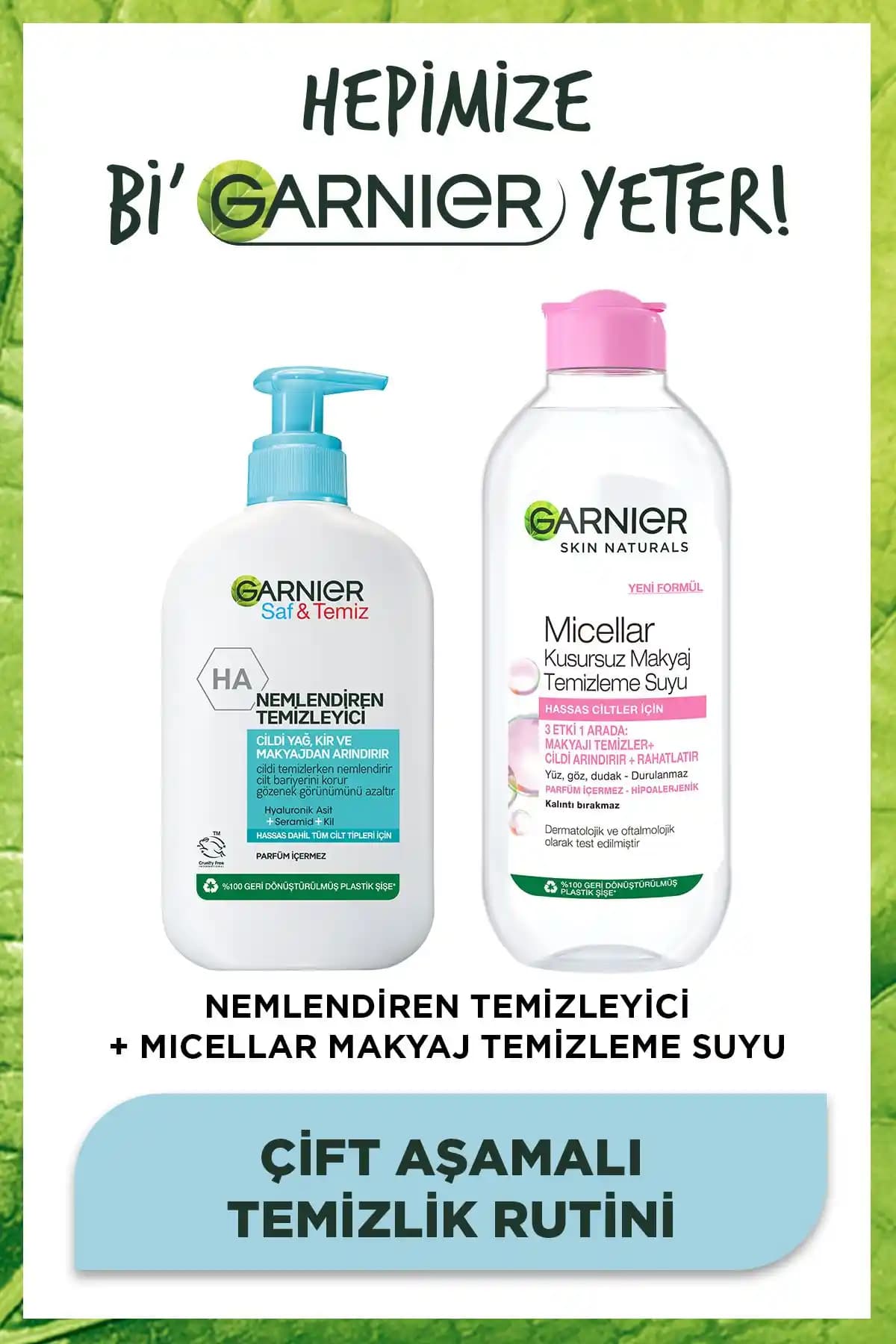 Garnier Nemlendiren Temizleyici: Hassas ve kuru ciltler için etkili günlük bakım ürünü