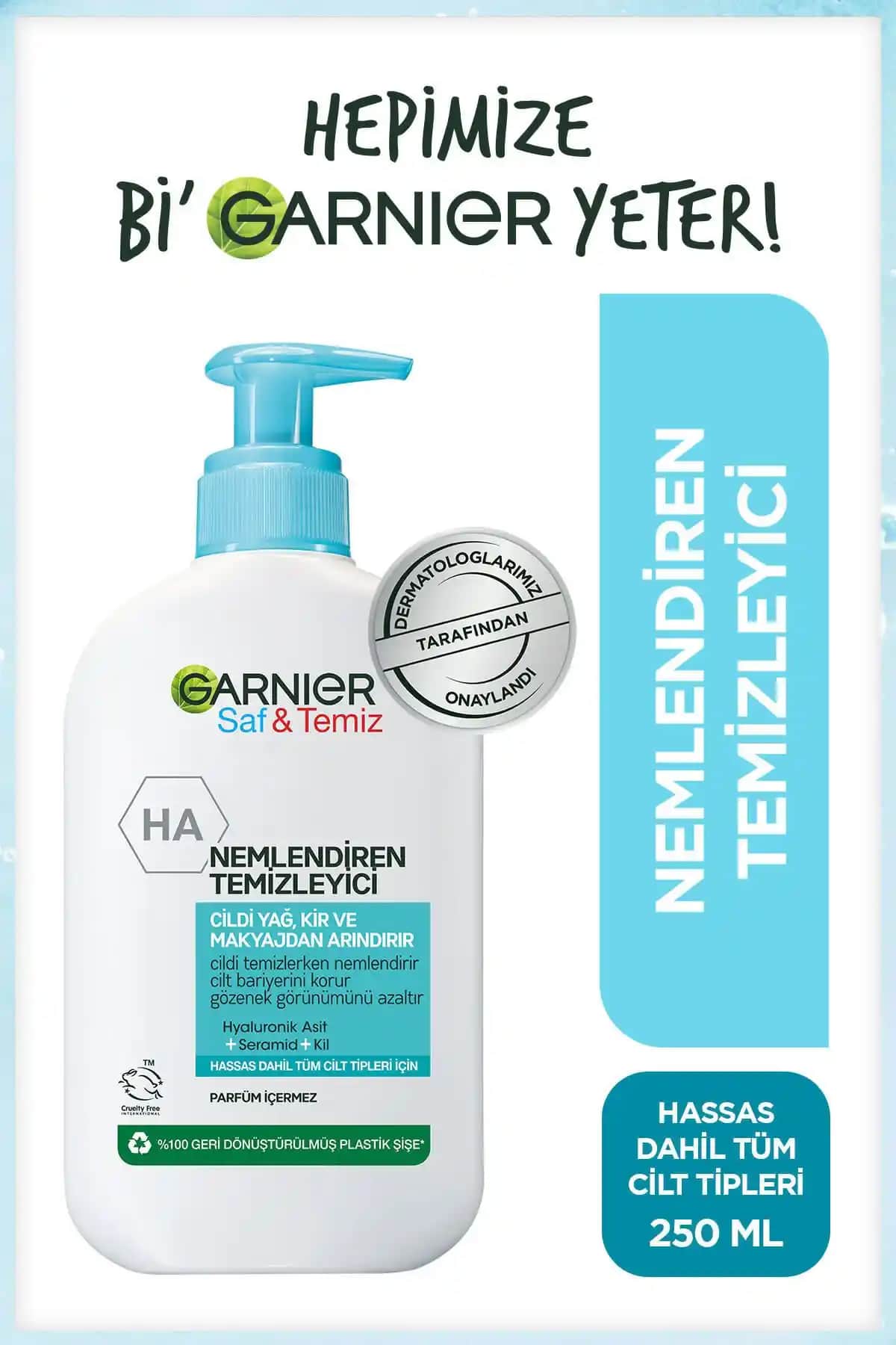 Garnier Saf ve Temiz Nemlendiren Temizleyici: Hassas Ciltler İçin Derinlemesine Temizlik ve Nem